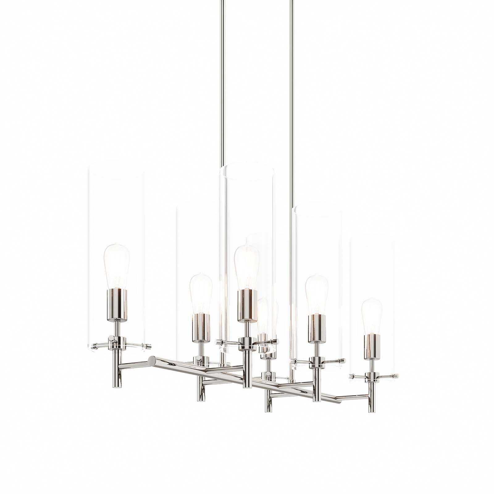 Modway Ceiling Lights - Skylark 6-Light Chandelier Clear Polished Nickel