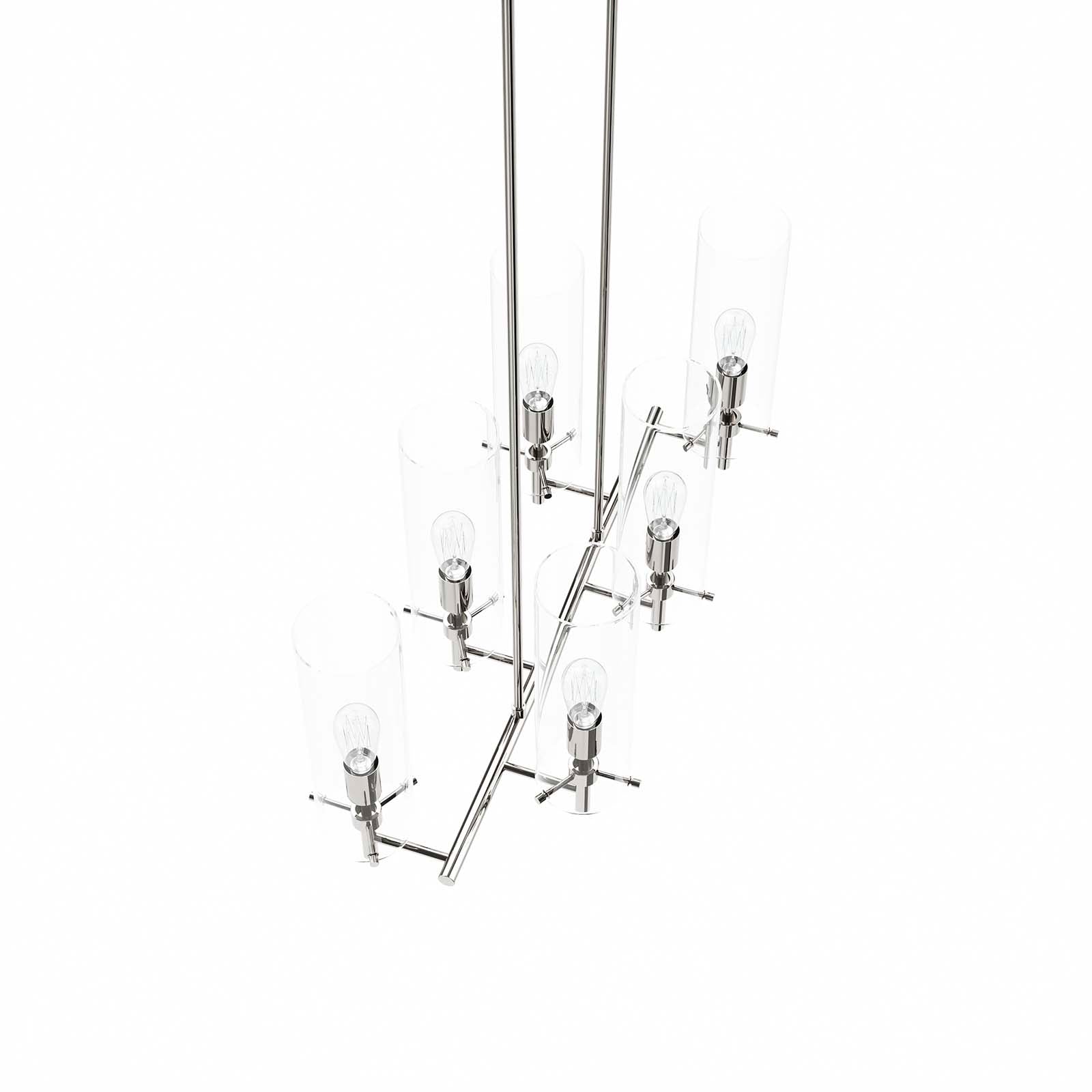 Modway Ceiling Lights - Skylark 6-Light Chandelier Clear Polished Nickel