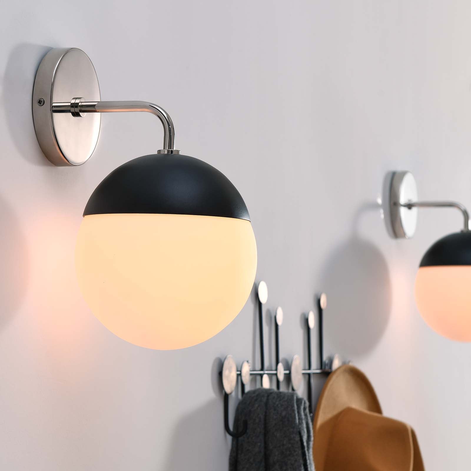 Modway Wall Sconces - Stellar-1-Light-Wall-Sconce-Opal-Polished-Nickel