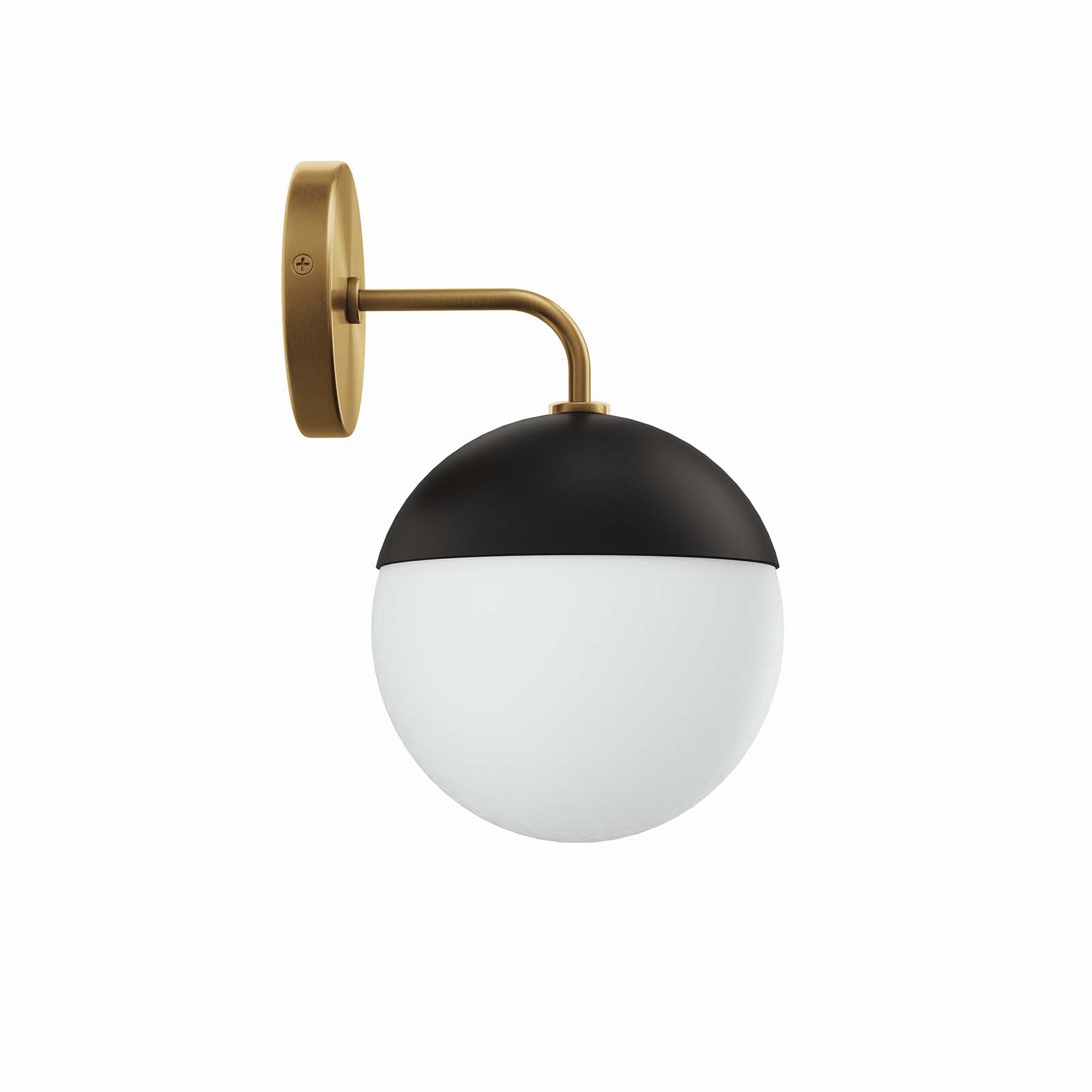 Modway Wall Sconces - Stellar-1-Light-Wall-Sconce-Opal-Satin-Brass