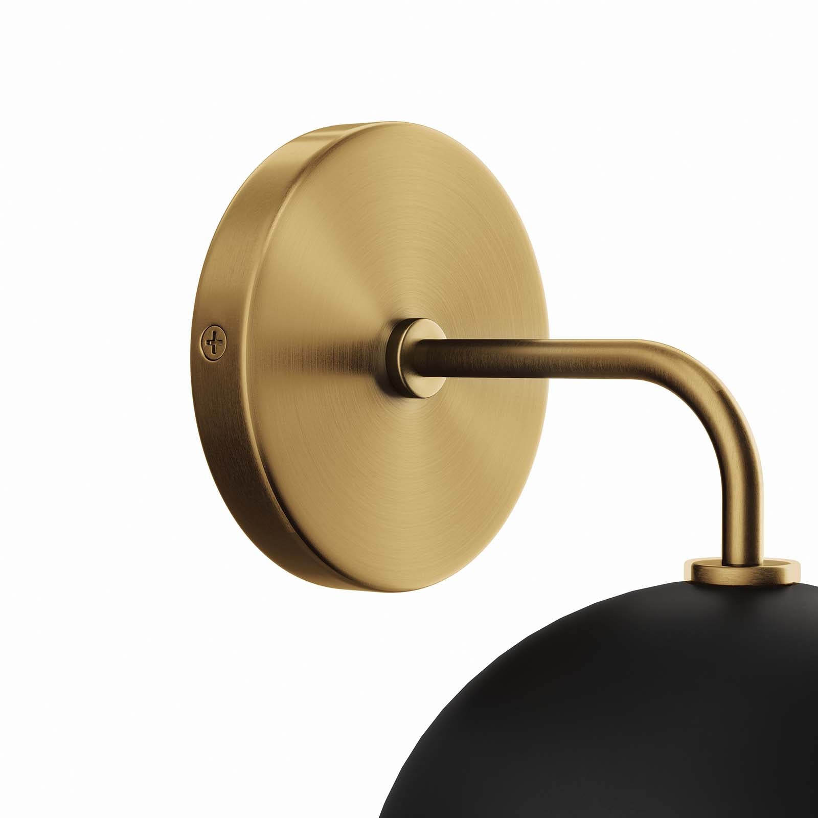 Modway Wall Sconces - Stellar-1-Light-Wall-Sconce-Opal-Satin-Brass