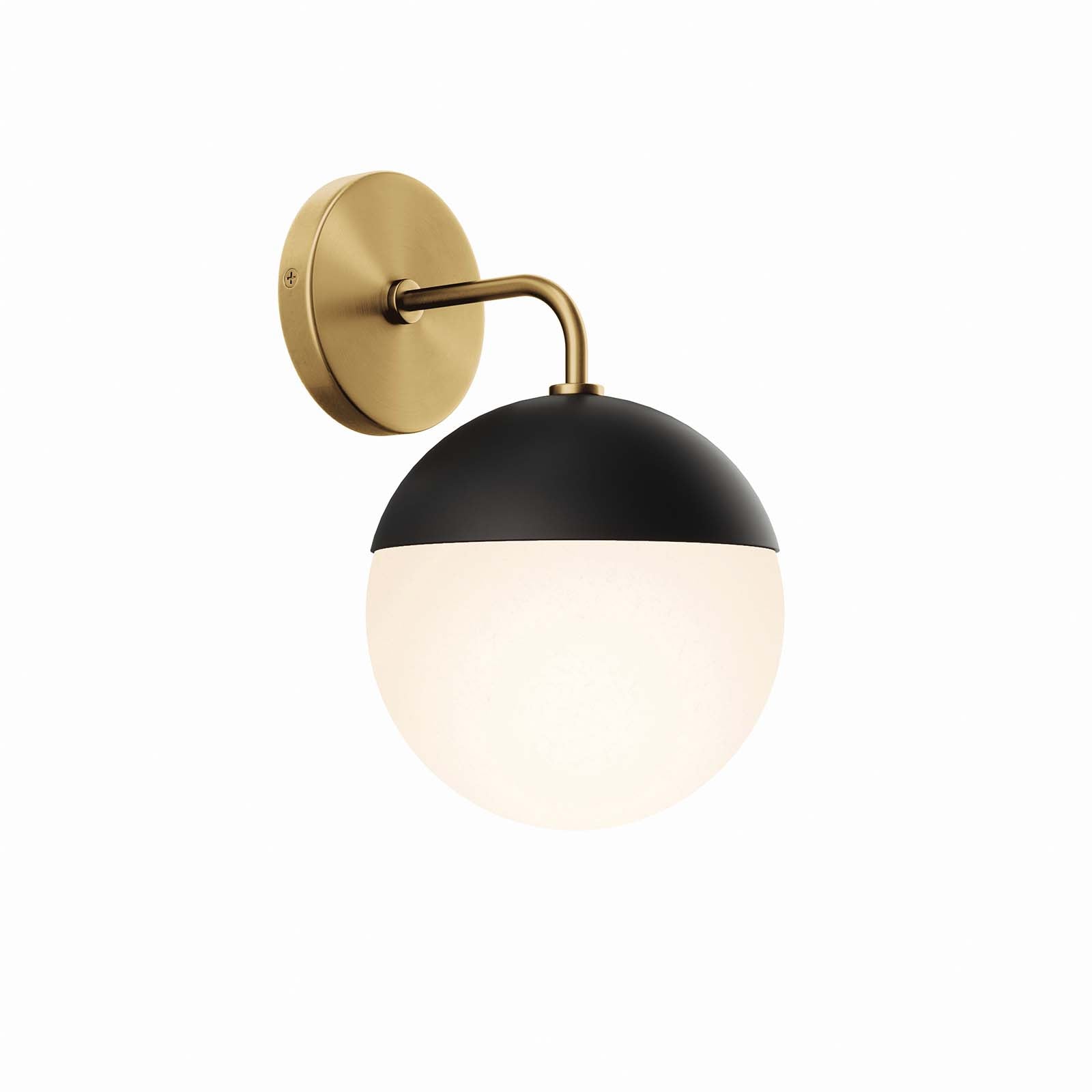 Modway Wall Sconces - Stellar-1-Light-Wall-Sconce-Opal-Satin-Brass