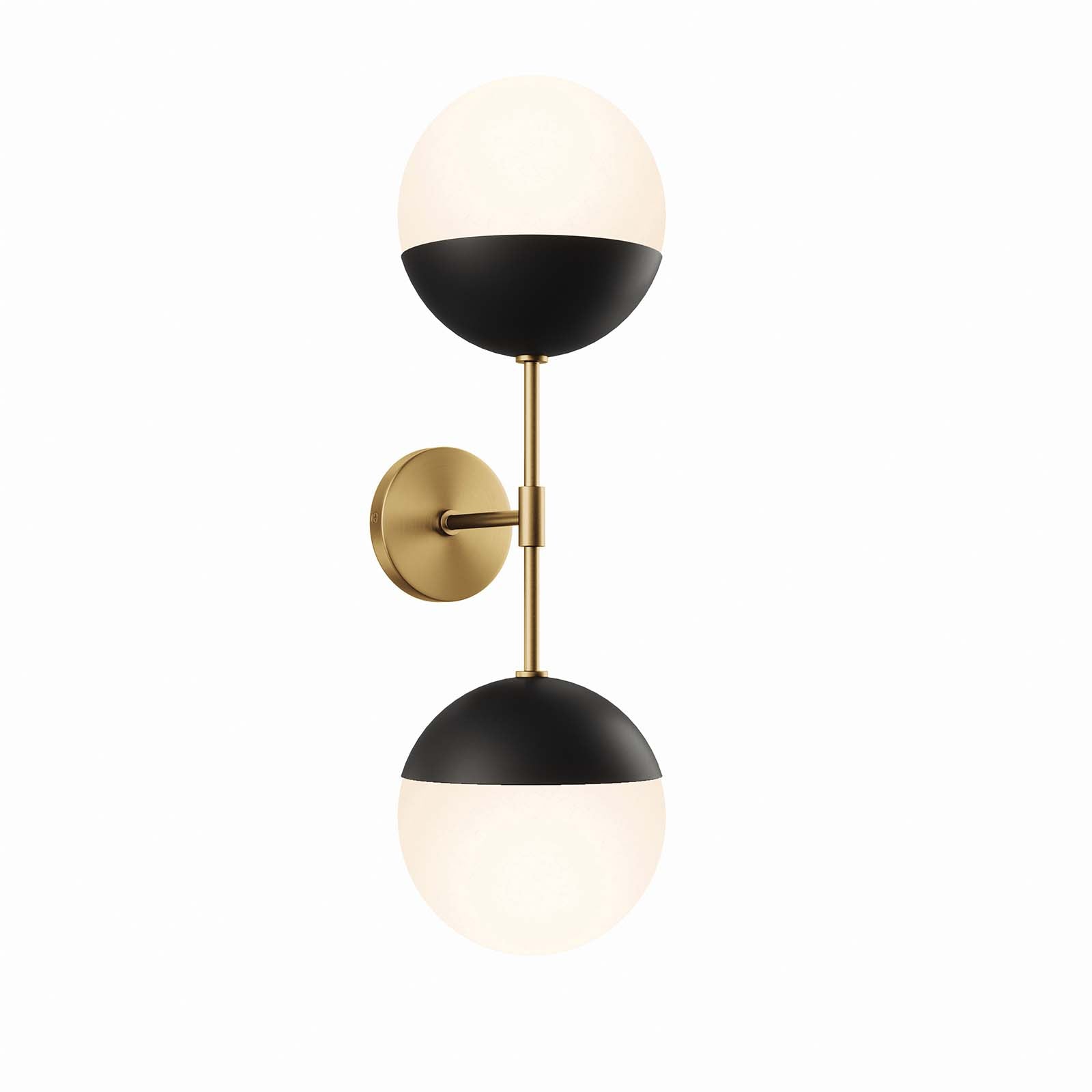 Modway Wall Sconces - Stellar 2-Light Wall Sconce Opal Satin Brass