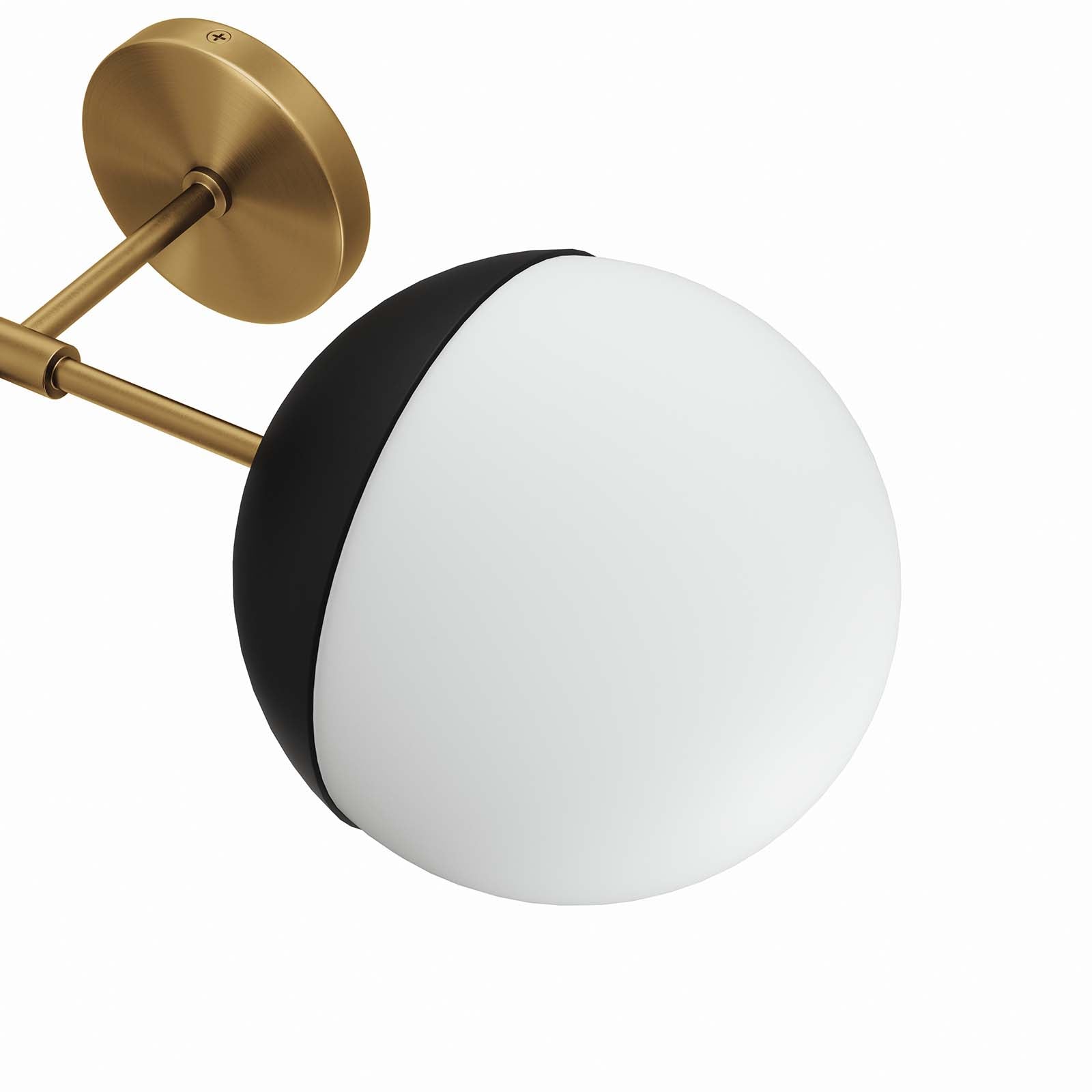 Modway Wall Sconces - Stellar 2-Light Wall Sconce Opal Satin Brass