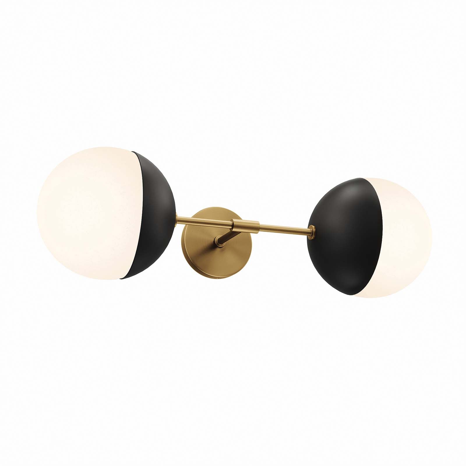 Modway Wall Sconces - Stellar 2-Light Wall Sconce Opal Satin Brass