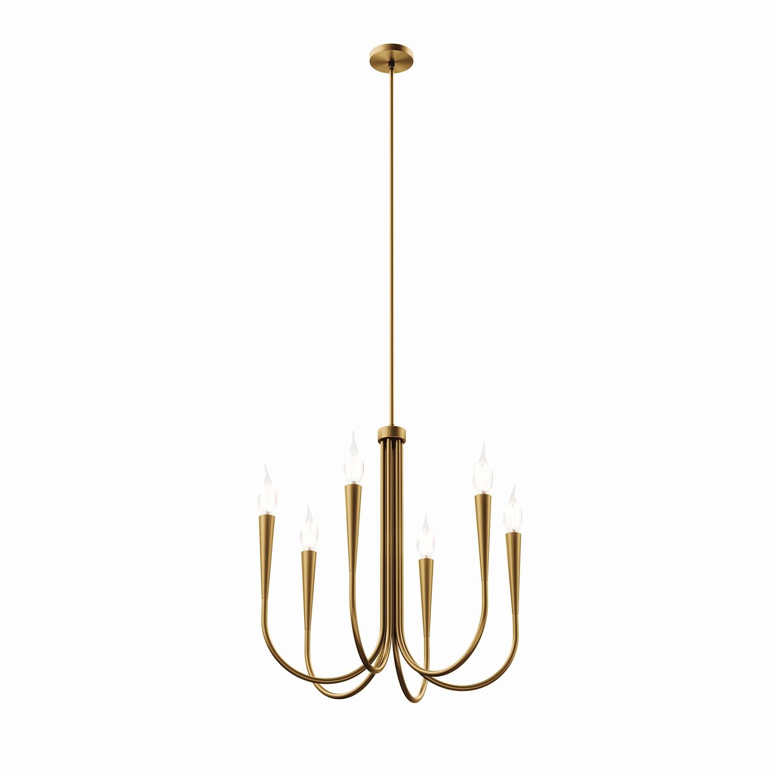 Modway Ceiling Lights - Penrose 6-Light Chandelier Satin Brass