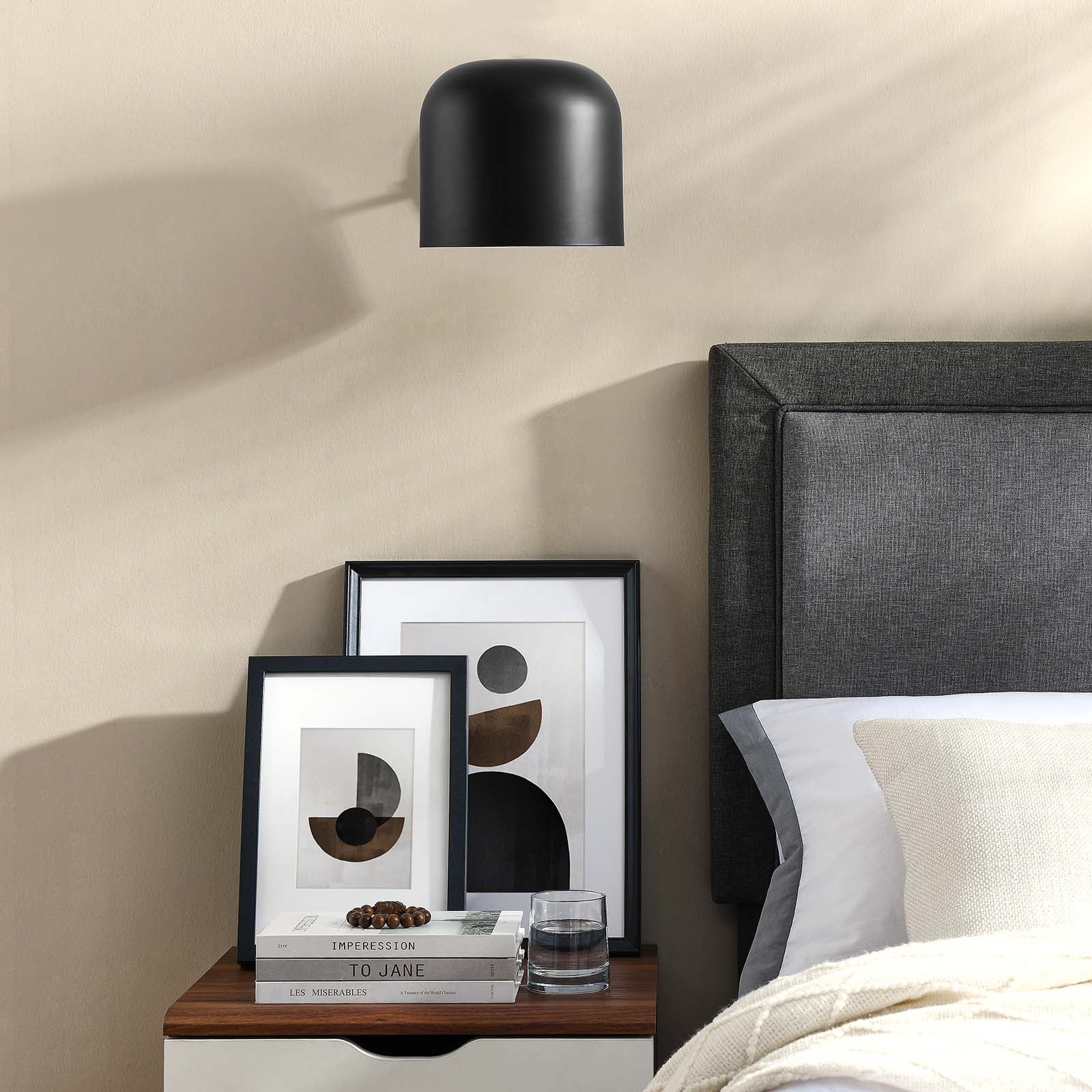 Modway Wall Sconces - Avenue 1-Light Wall Sconce Black
