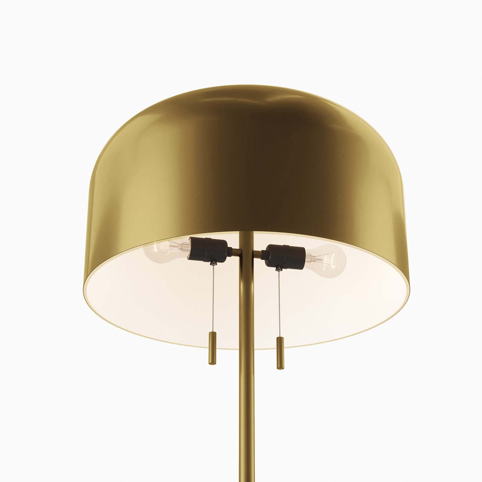 Modway Floor Lamps - Avenue Floor Lamp Satin Brass