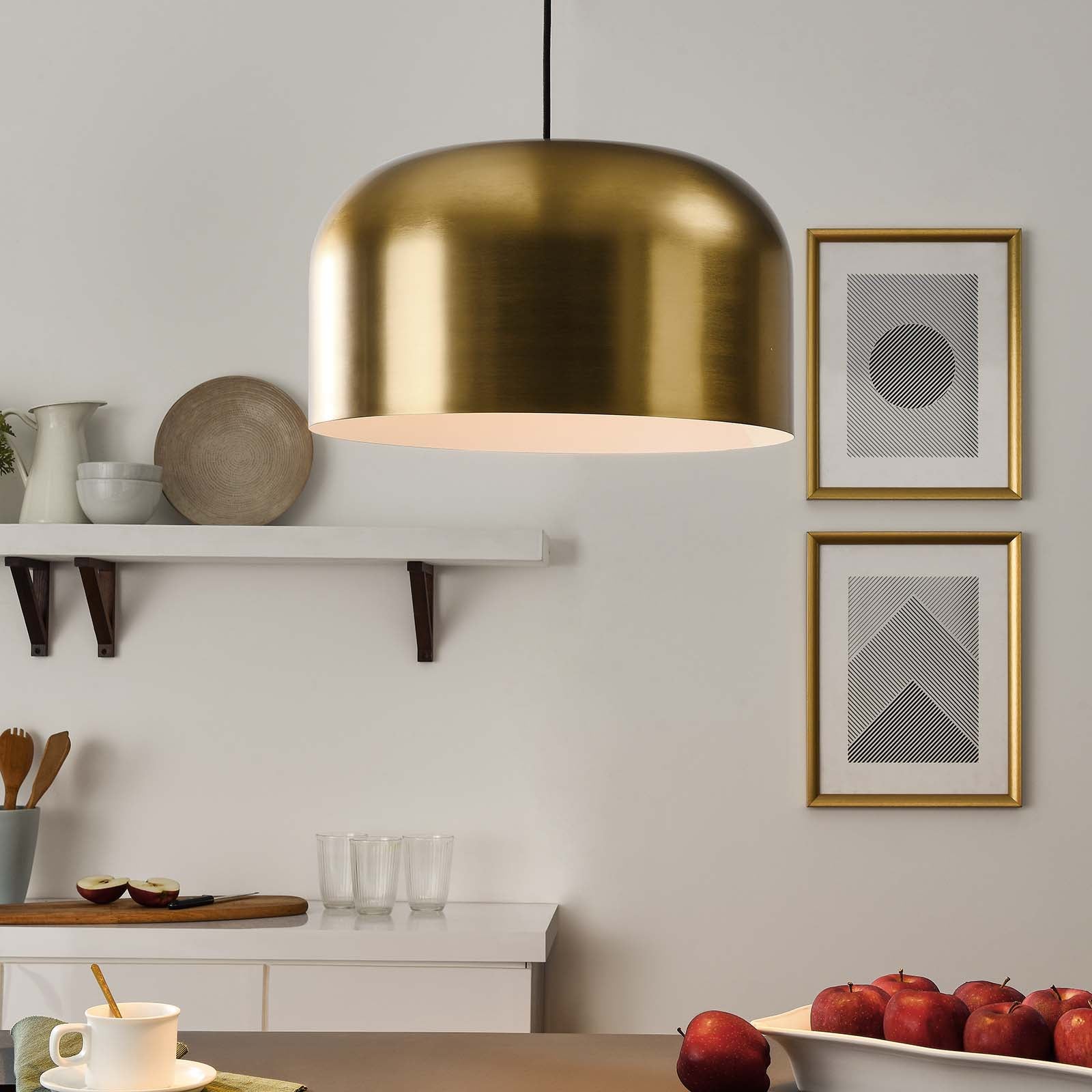 Modway Ceiling Lights - Avenue 1-Light Pendant Light Satin Brass