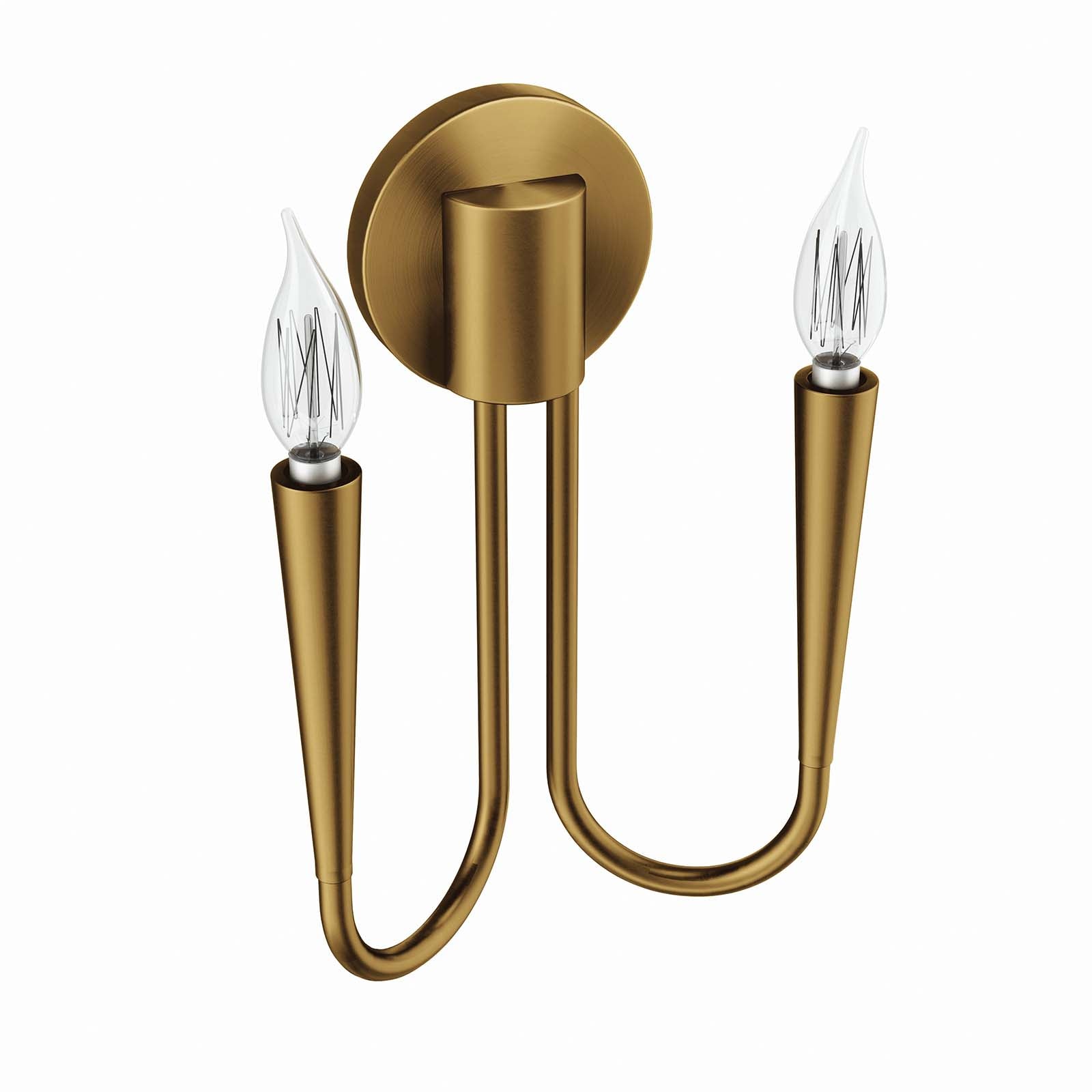 Modway Wall Sconces - Penrose 2-Light Wall Sconce Satin Brass