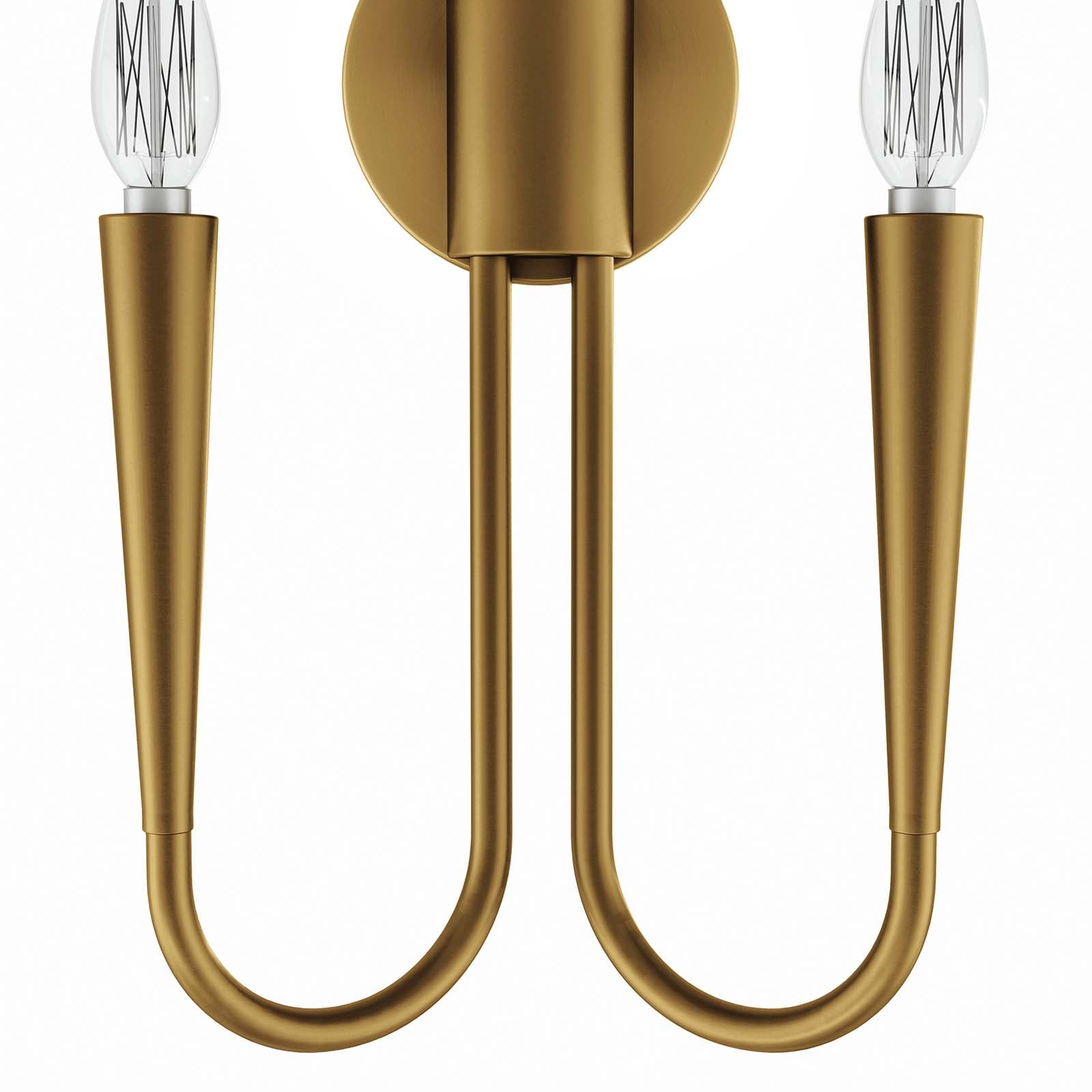 Modway Wall Sconces - Penrose 2-Light Wall Sconce Satin Brass
