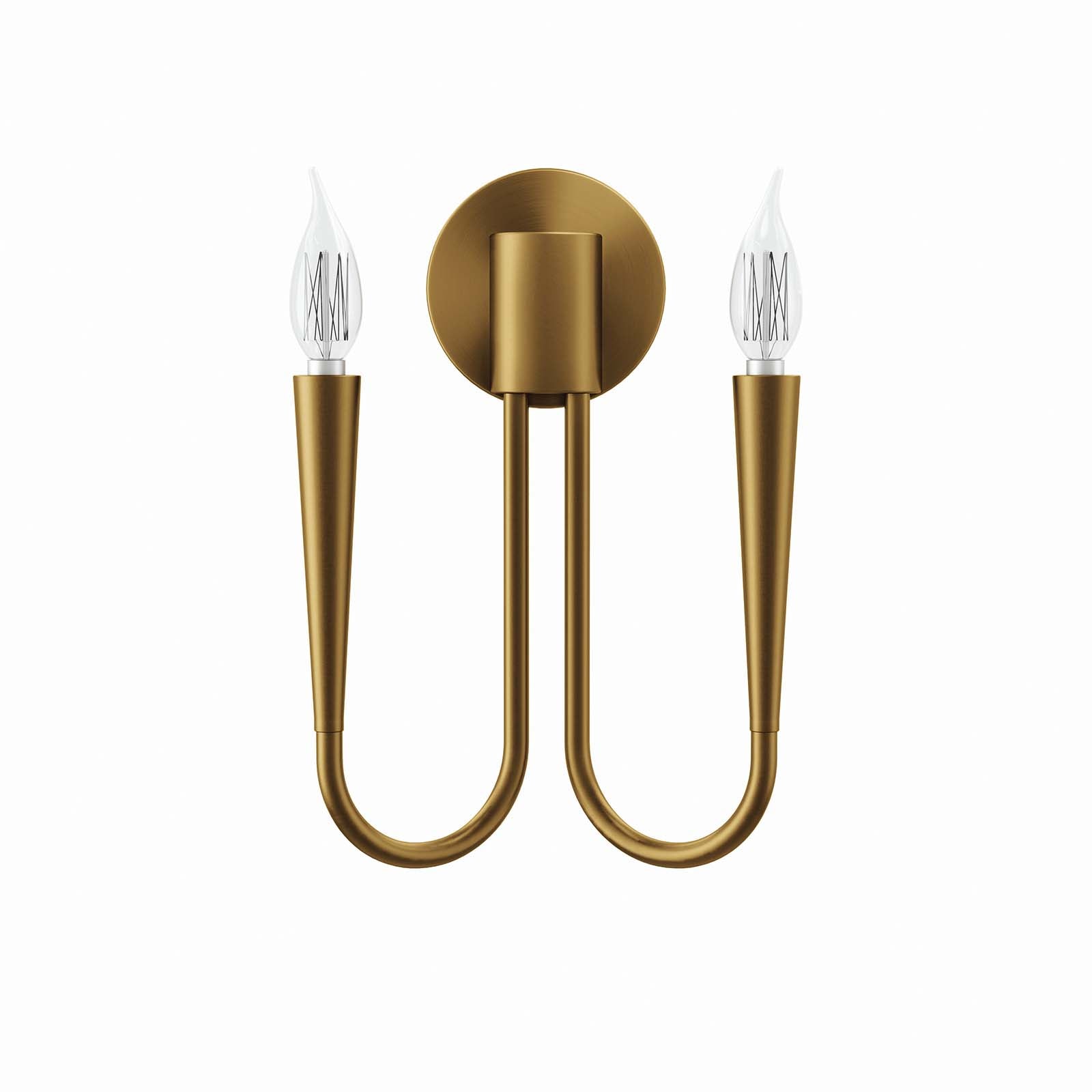 Modway Wall Sconces - Penrose 2-Light Wall Sconce Satin Brass