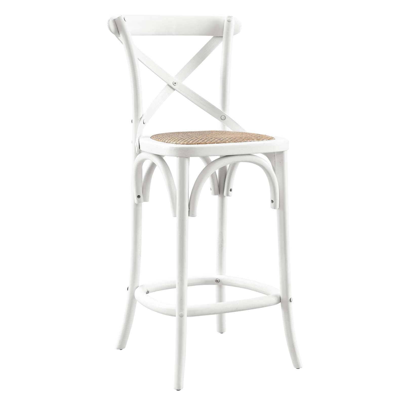 Modway Barstools - Gear-Counter-Stool-White