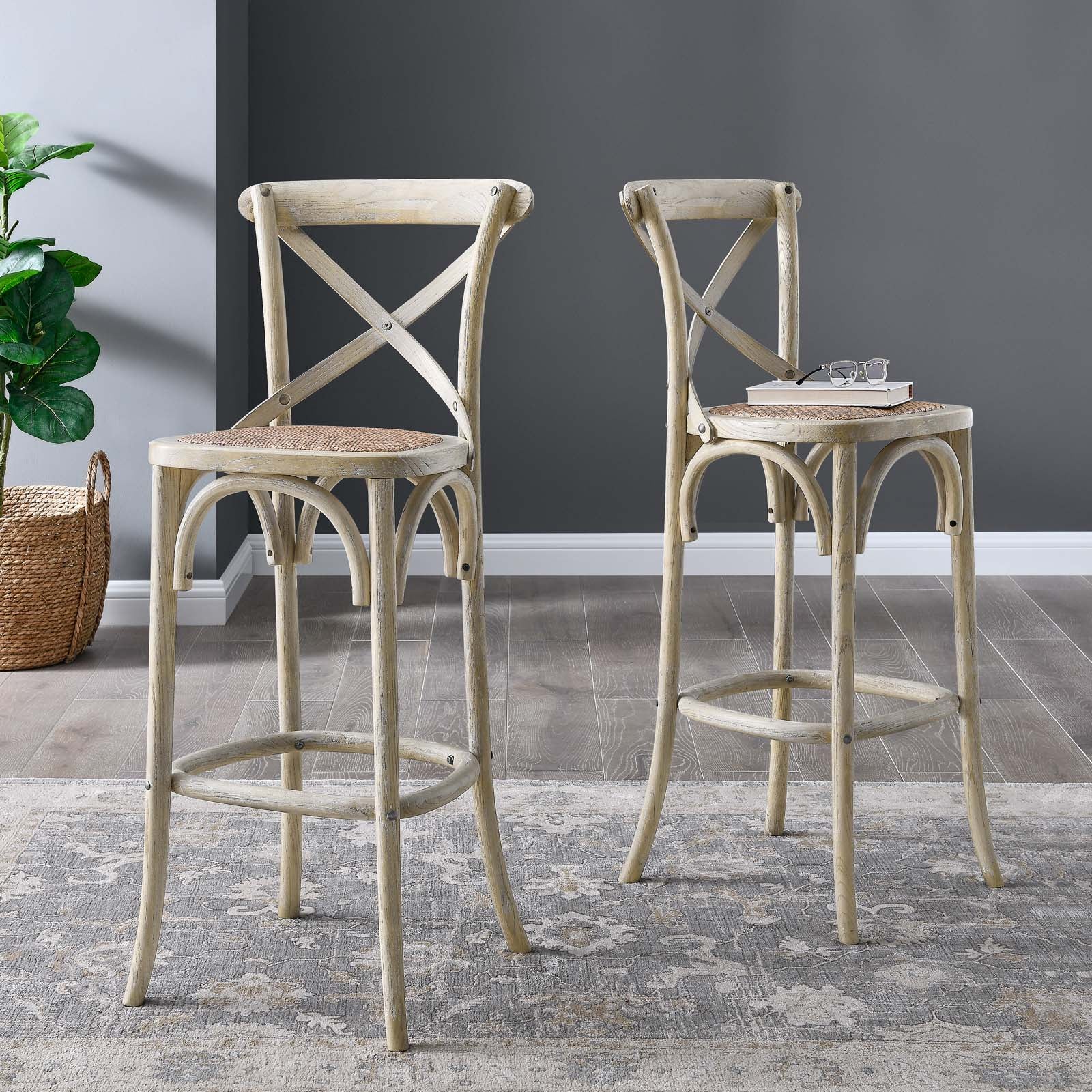 Modway Barstools - Gear Bar Stool Gray EEI-5668-GRY