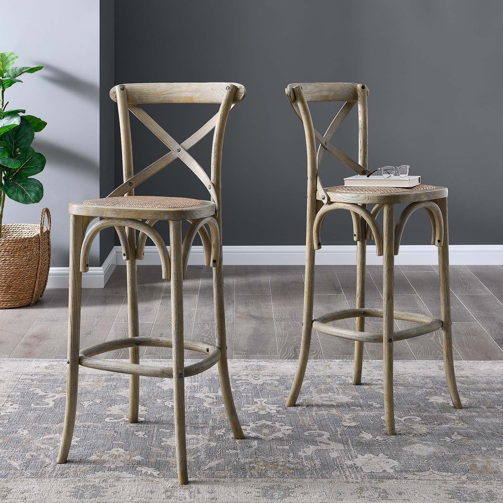 Modway Barstools - Gear Bar Stool Gray EEI-5668-GRY