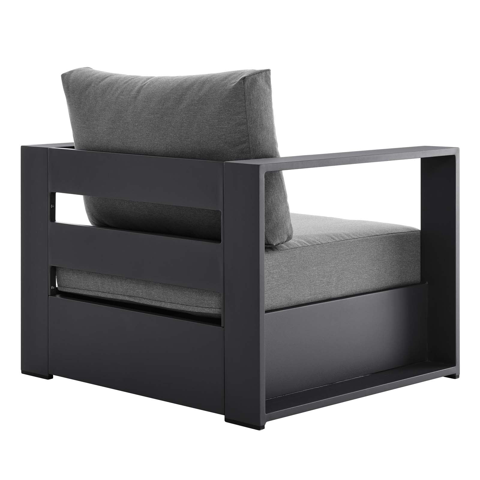 Modway Outdoor Chairs - Tahoe Outdoor Patio Powder-Coated Aluminum Armchair Gray Charcoal