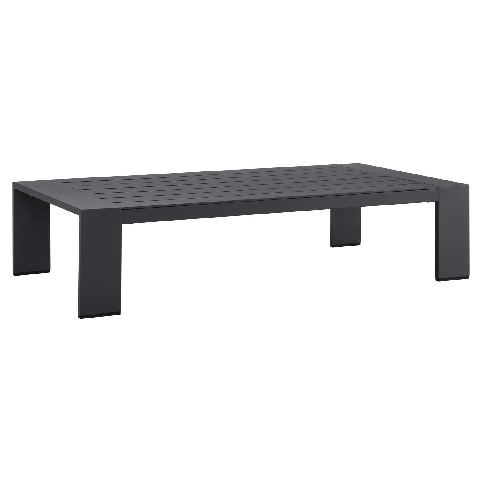 Modway Outdoor Coffee Tables - Tahoe Outdoor Patio Powder-Coated Aluminum Coffee Table Gray