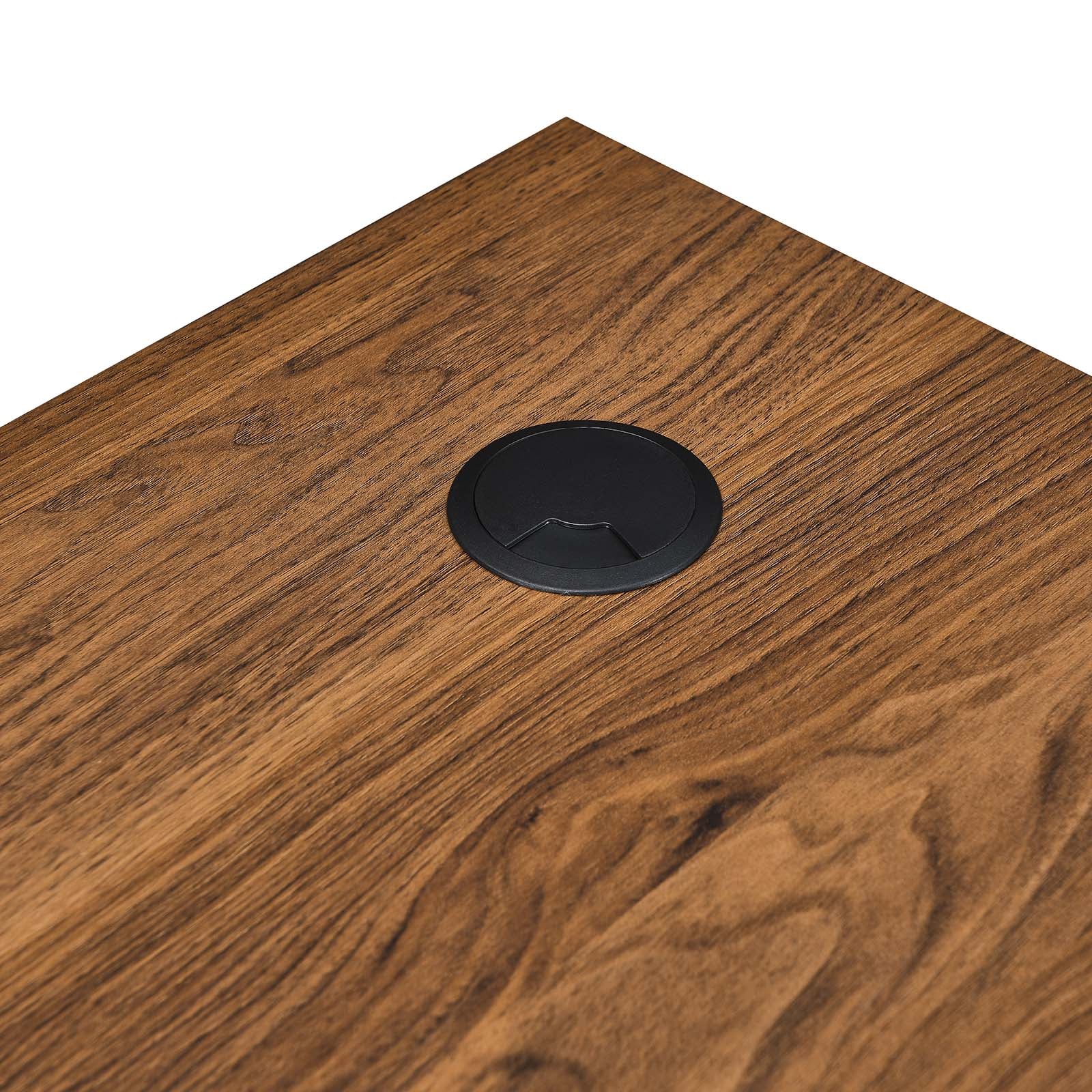 Modway Desks - Venture L-Shaped Wood Office Desk Walnut