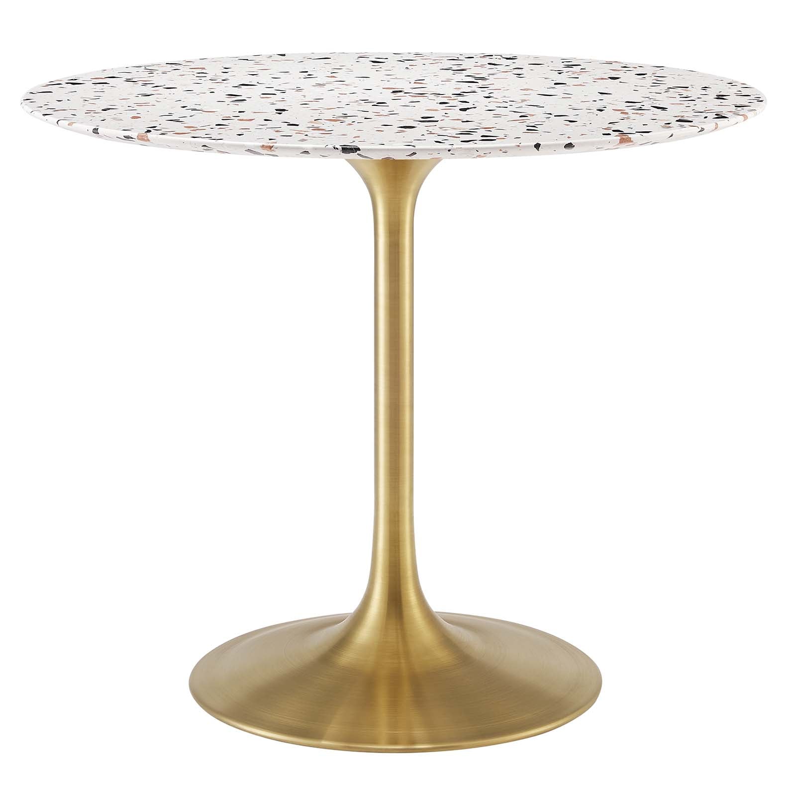 Modway Dining Tables - Lippa-36"-Round-Terrazzo-Dining-Table-Gold-White