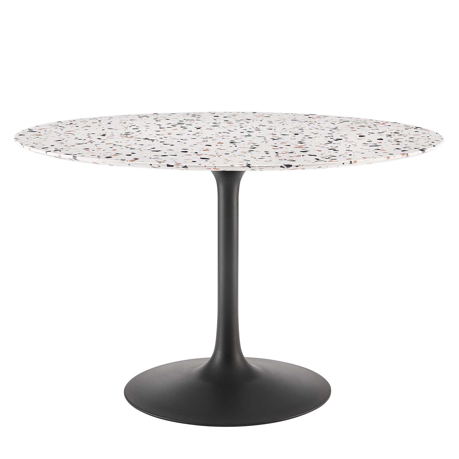 Modway Dining Tables - Lippa-47"-Round-Terrazzo-Dining-Table-Black-White