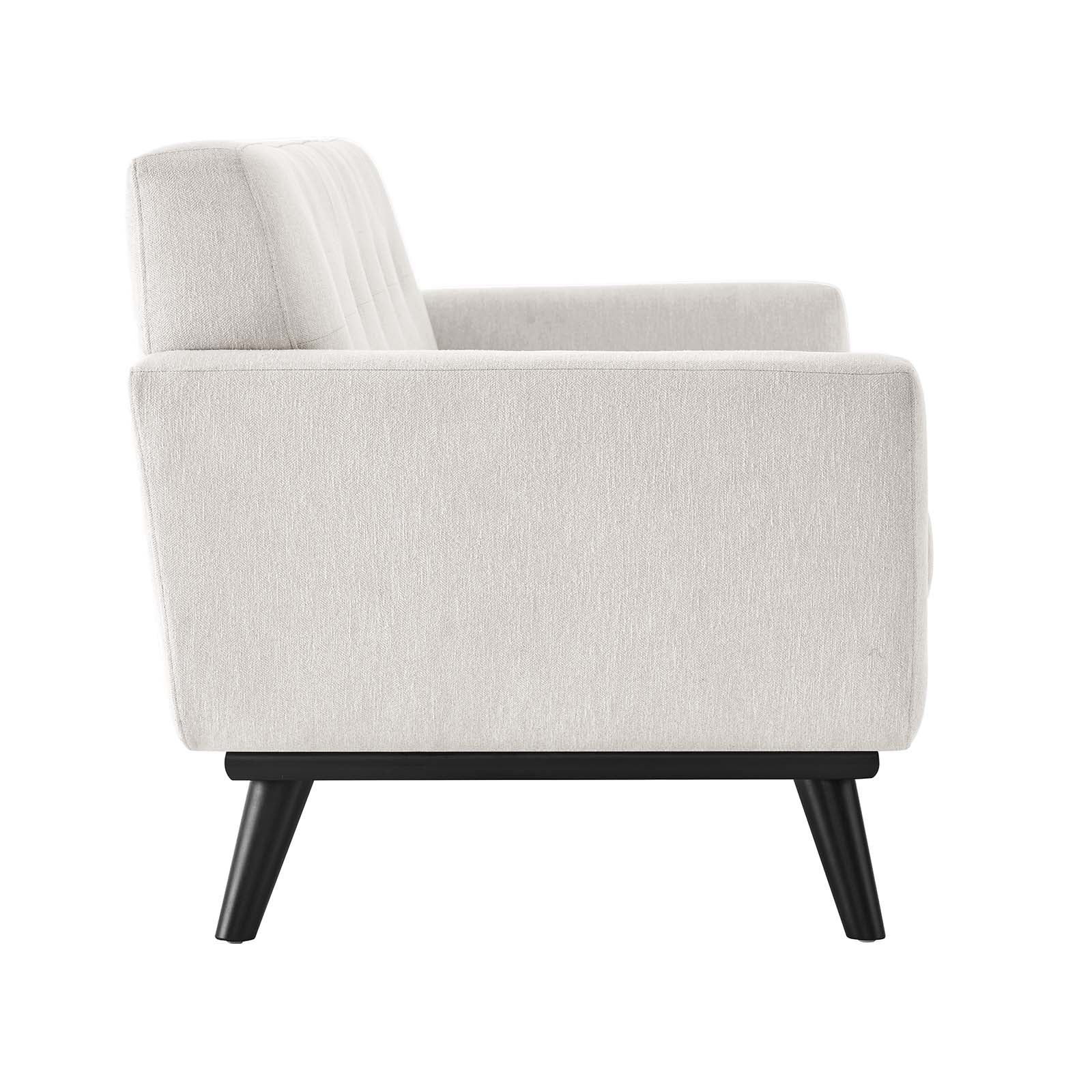 Modway Loveseats - Engage Herringbone Fabric Loveseat Ivory