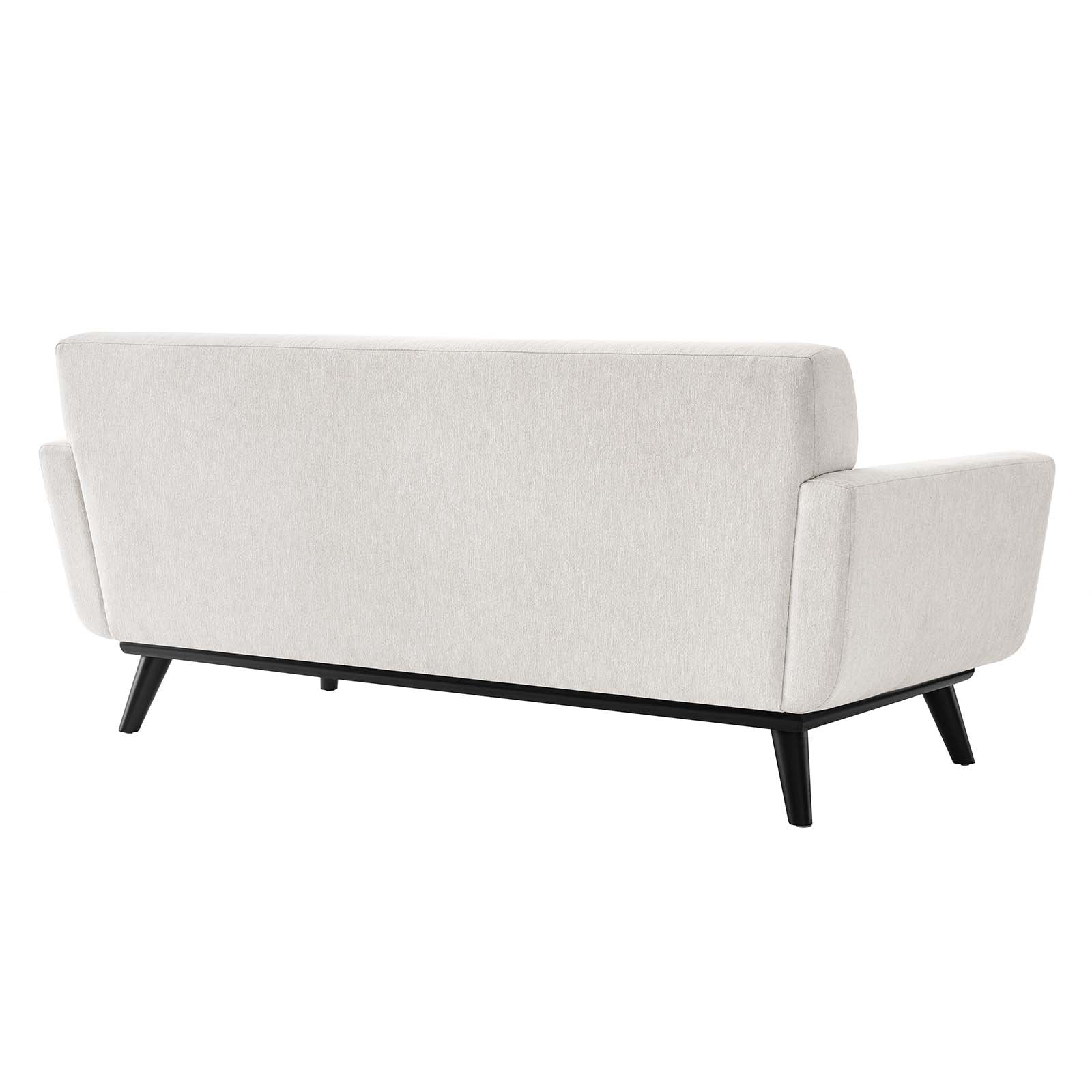 Modway Loveseats - Engage Herringbone Fabric Loveseat Ivory