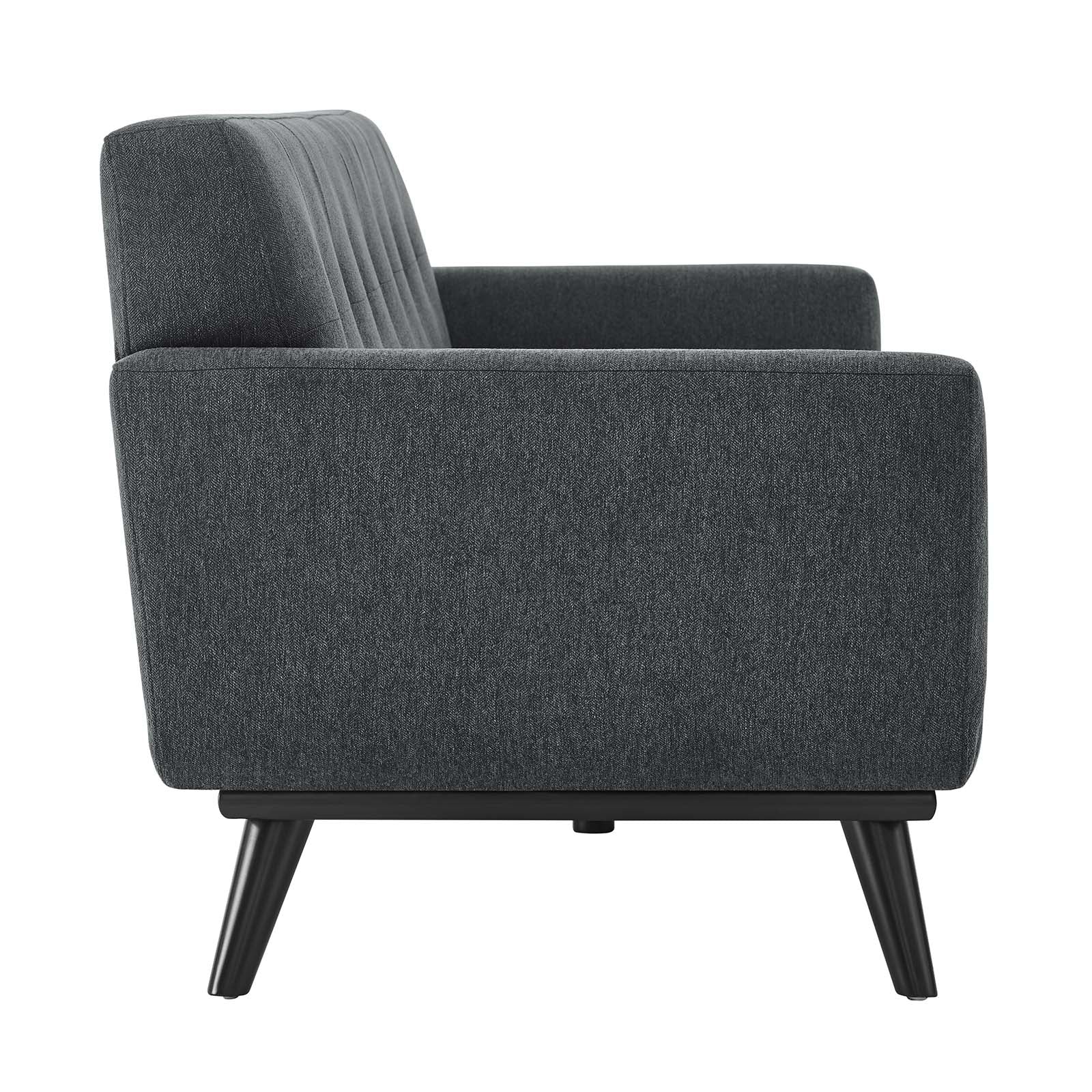 Modway Sofas & Couches - Engage Herringbone Fabric Sofa Charcoal