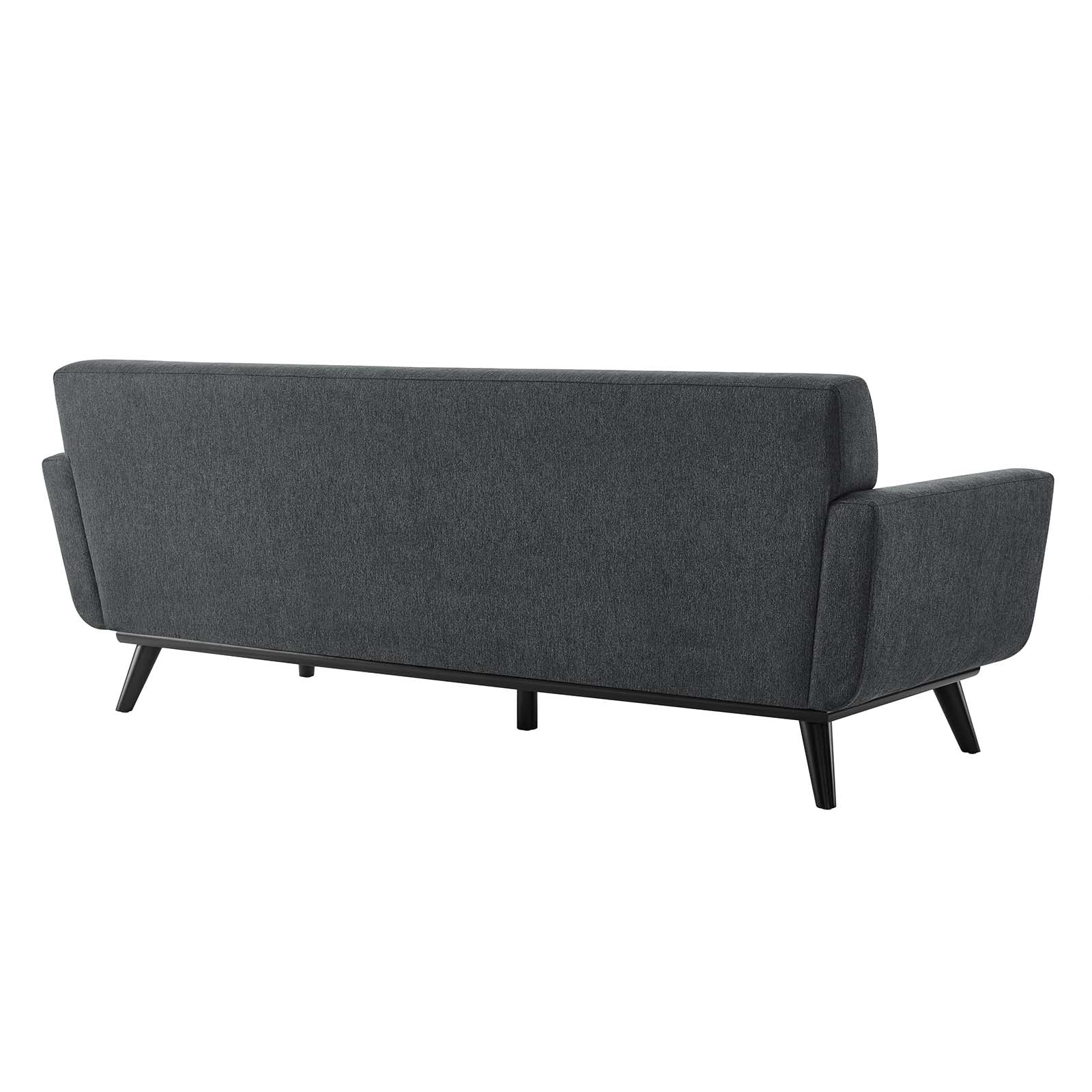Modway Sofas & Couches - Engage Herringbone Fabric Sofa Charcoal