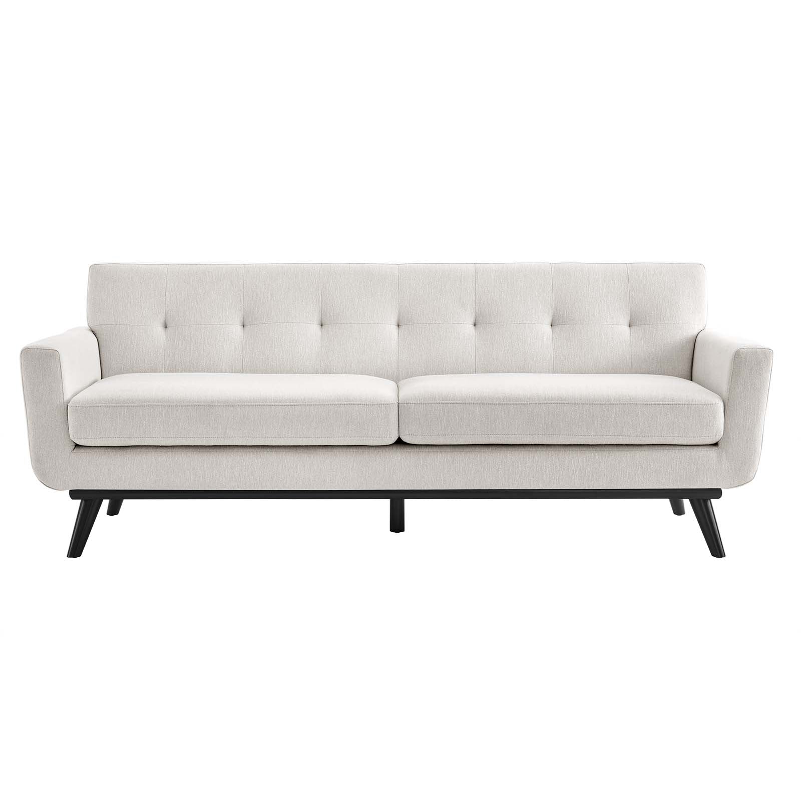 Modway Sofas & Couches - Engage Herringbone Fabric Sofa Ivory