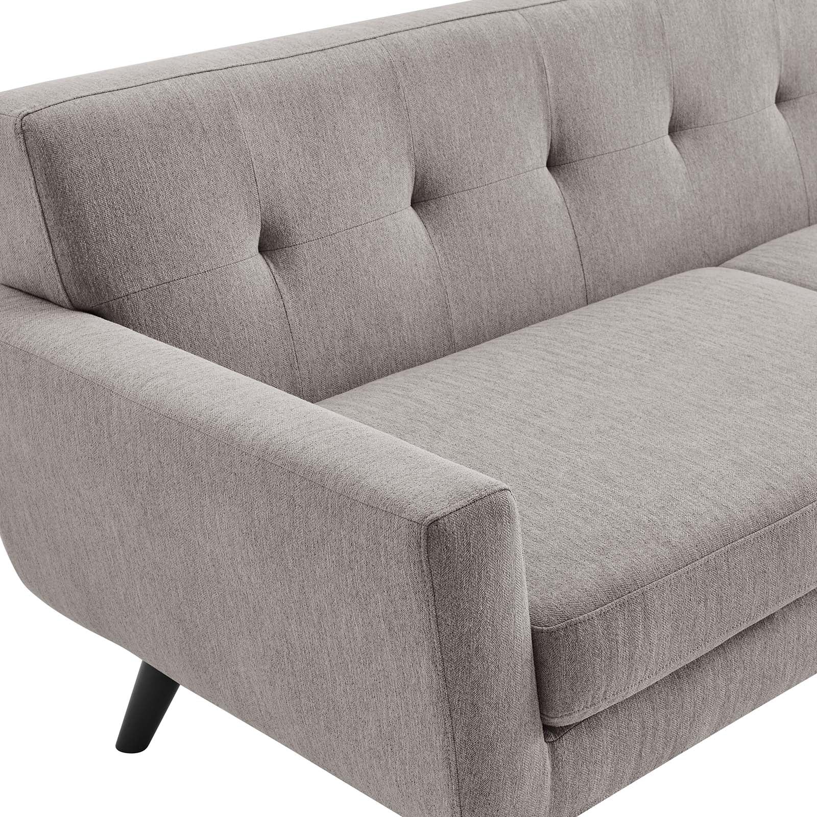 Modway Sofas & Couches - Engage Herringbone Fabric Sofa Light Gray