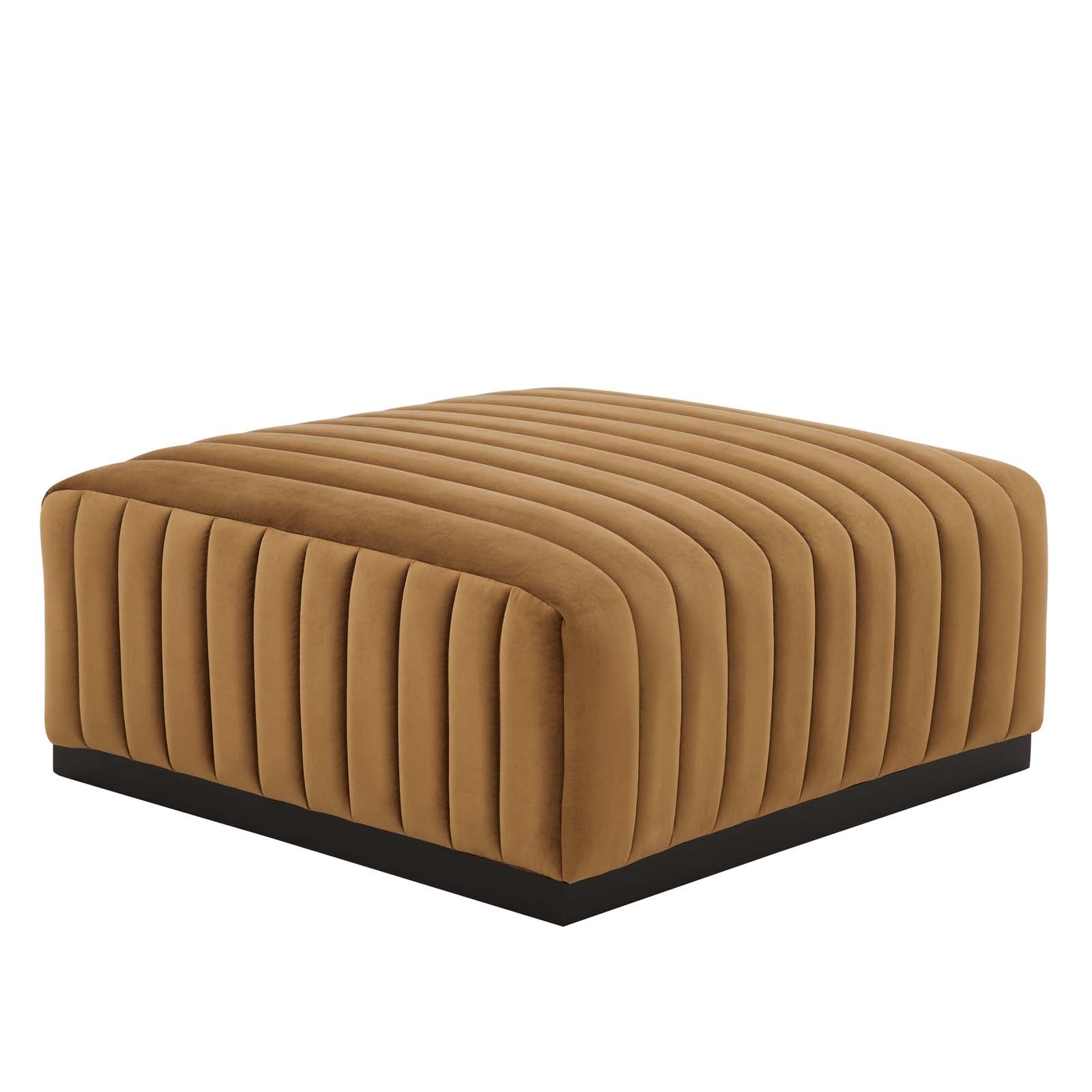 Modway Sectional Sofas - Conjure Channel Tufted Performance Velvet 4-Piece Sectional Black