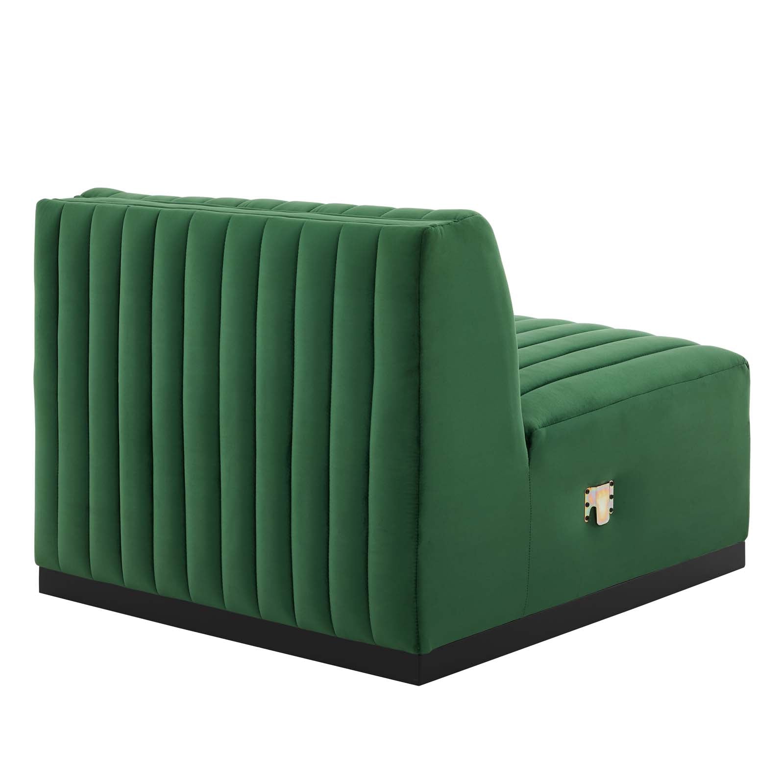 Modway Sofas & Couches - Conjure Channel Tufted Performance Velvet 4-Piece Sofa Black Emerald