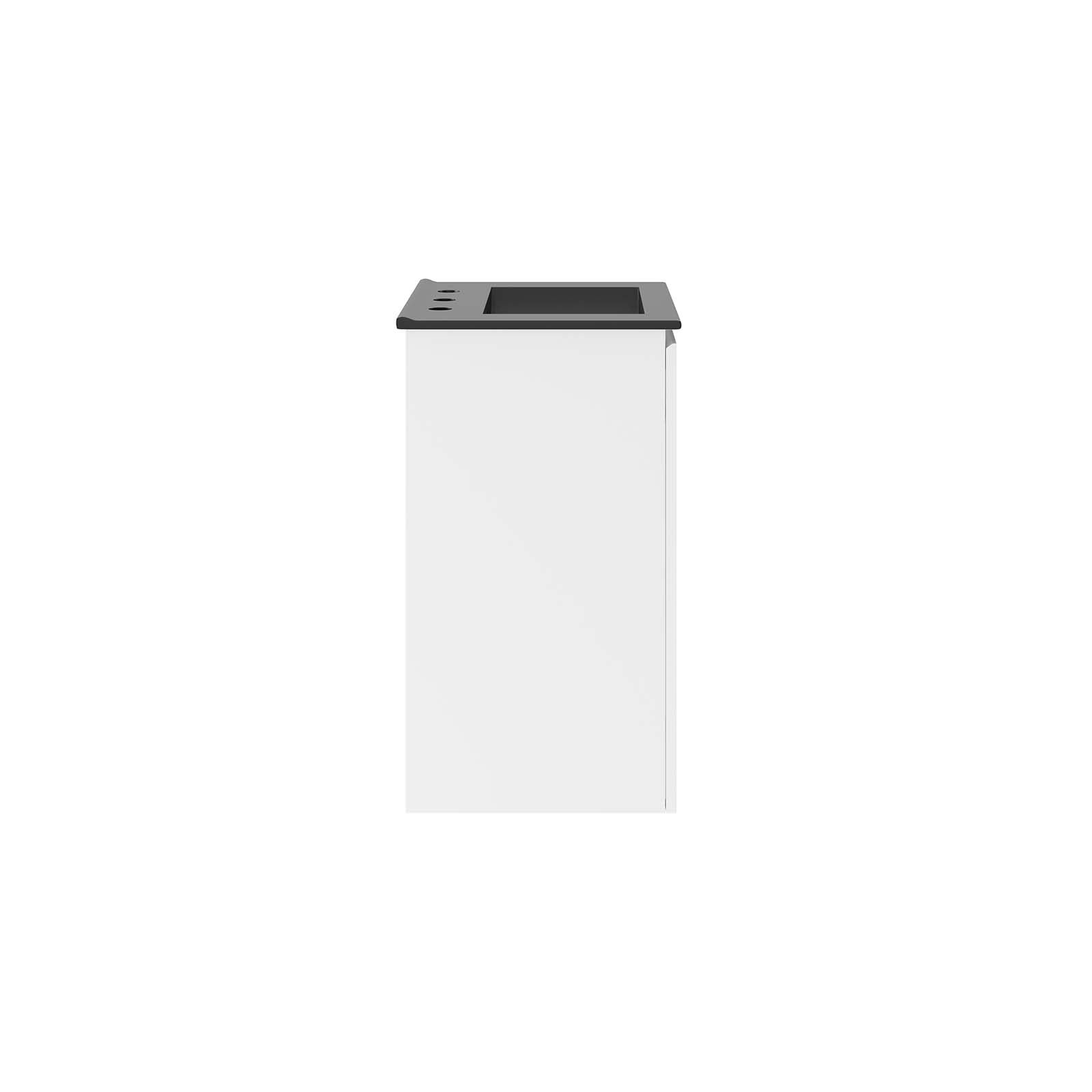 Modway Bathroom Vanity - Bryn 18" Wall-Mount Bathroom Vanity White Black