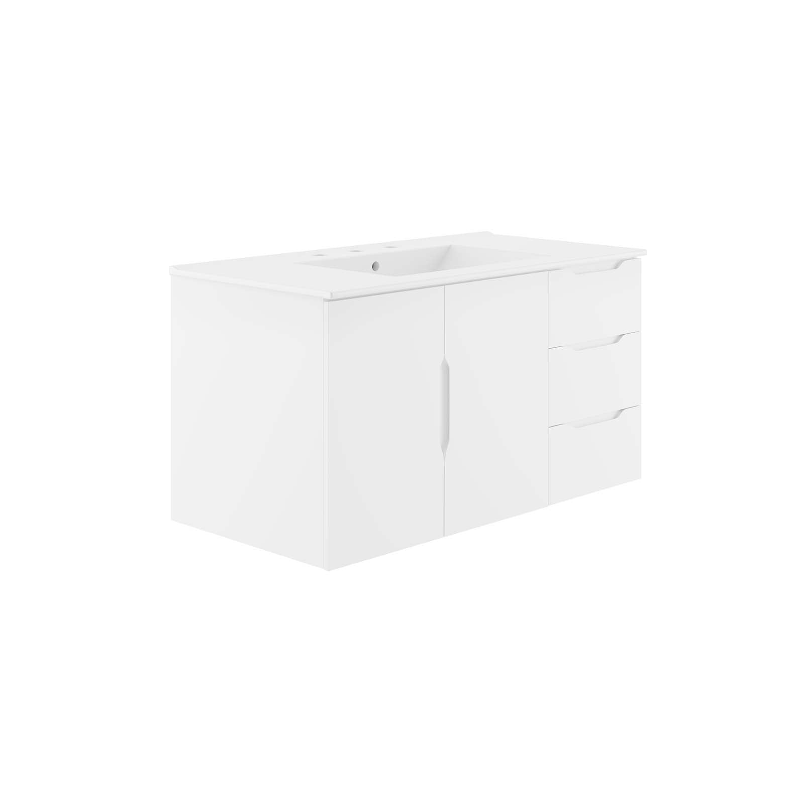 Modway Bathroom Vanity - Vitality 36" Bathroom Vanity White White