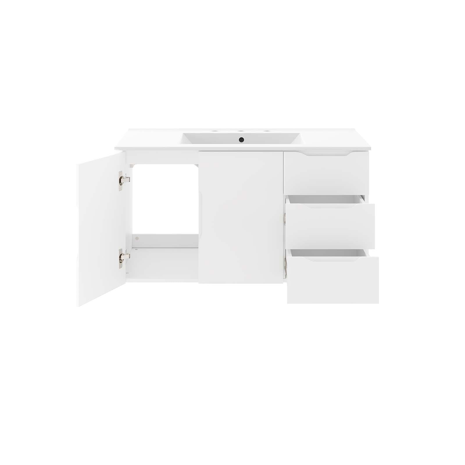 Modway Bathroom Vanity - Vitality 36" Bathroom Vanity White White