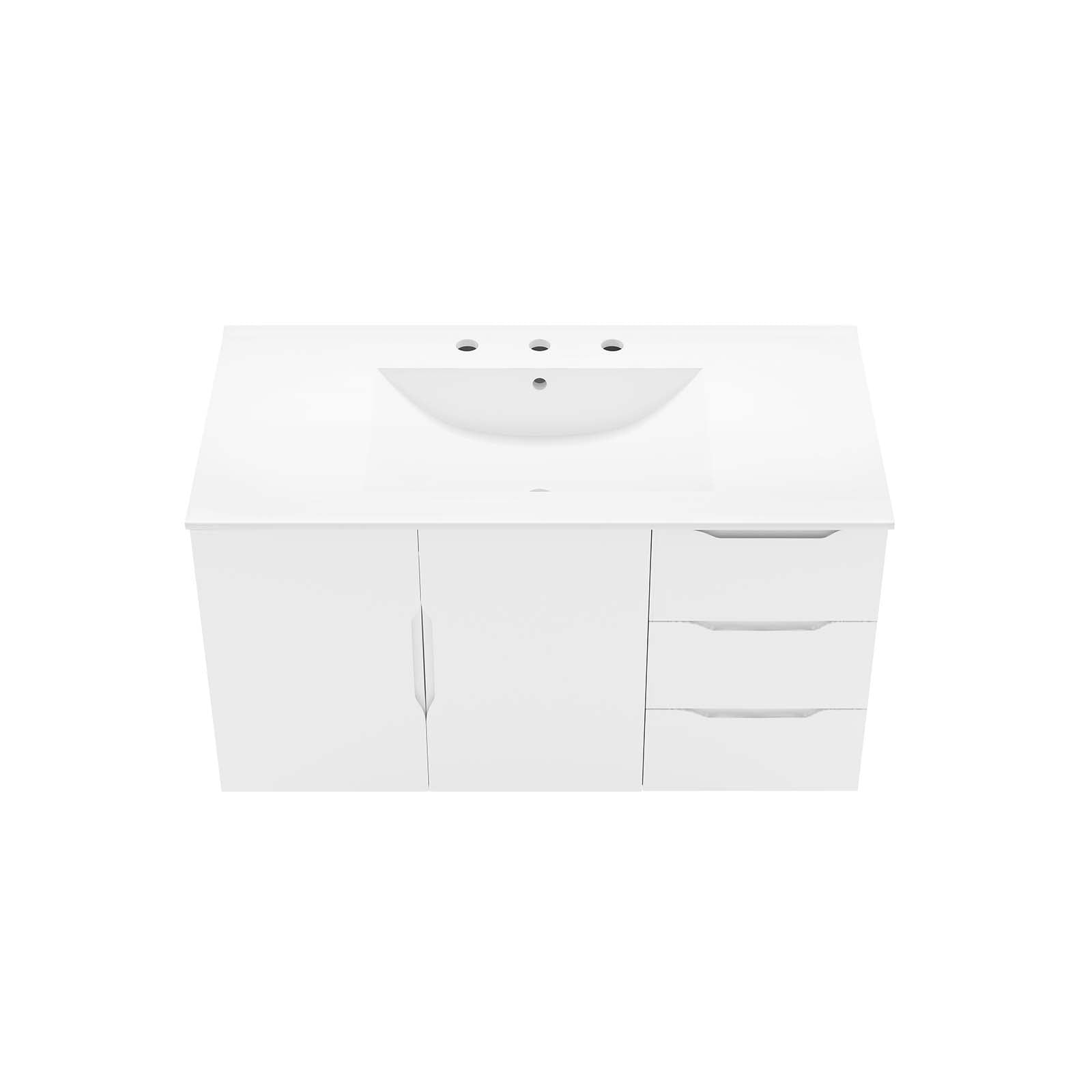 Modway Bathroom Vanity - Vitality 36" Bathroom Vanity White White