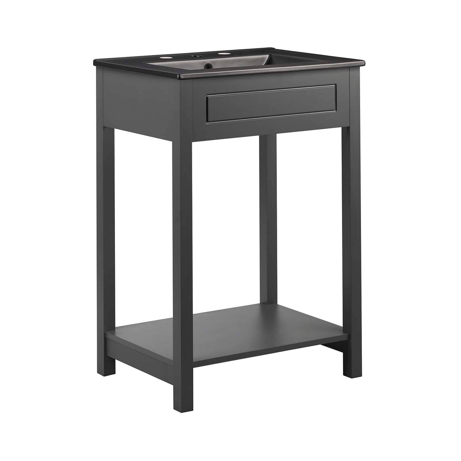 Modway Bathroom Vanity - Altura 24" Bathroom Vanity Gray Black
