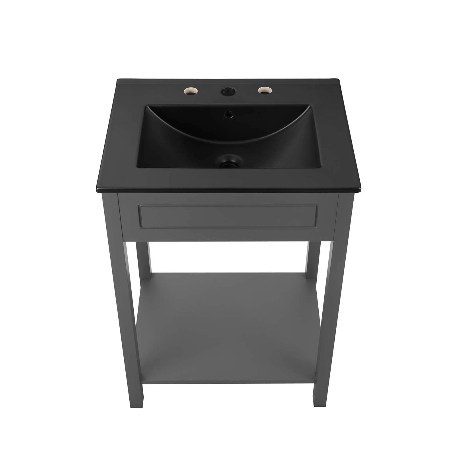 Modway Bathroom Vanity - Altura 24" Bathroom Vanity Gray Black