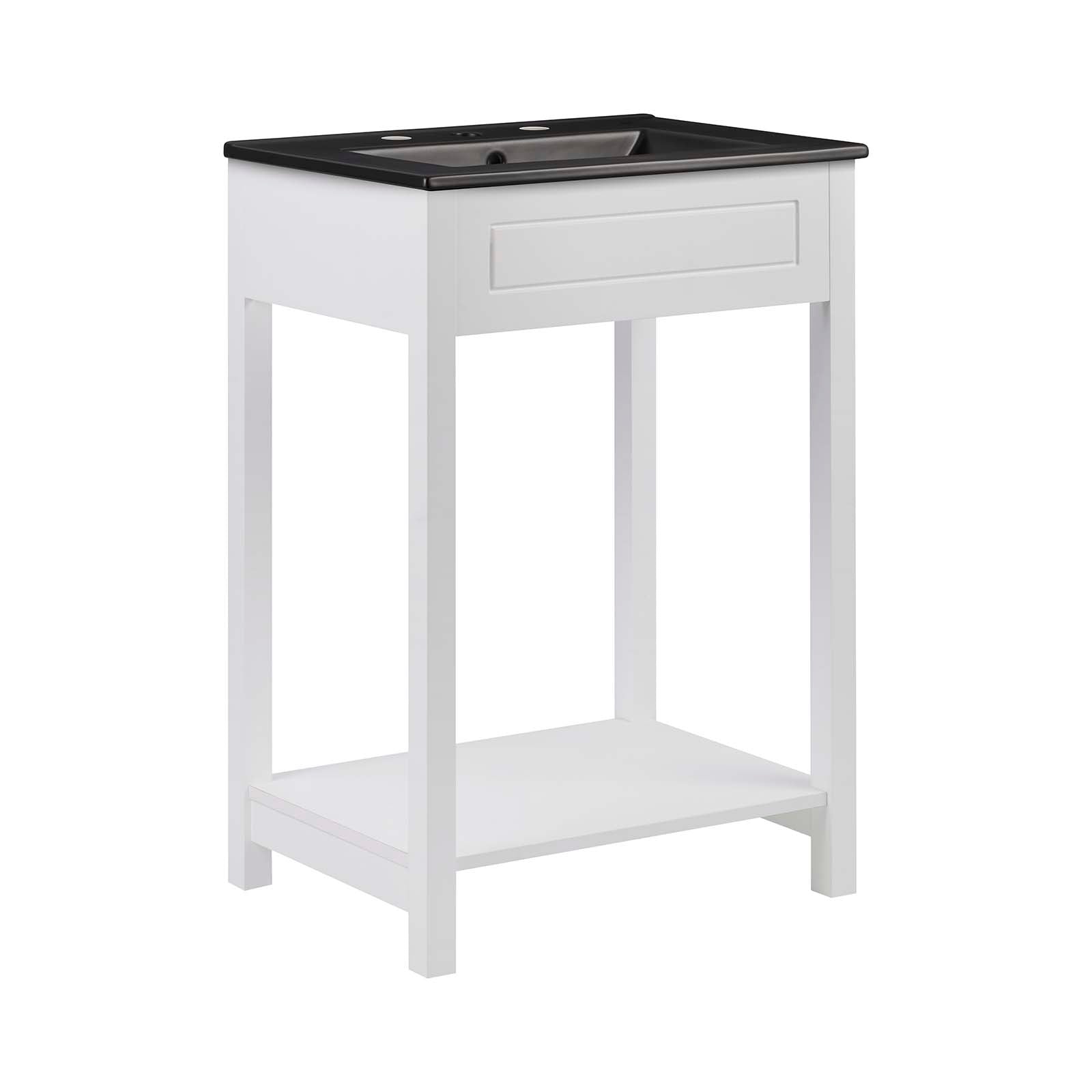 Modway Bathroom Vanity - Altura 24" Bathroom Vanity White Black