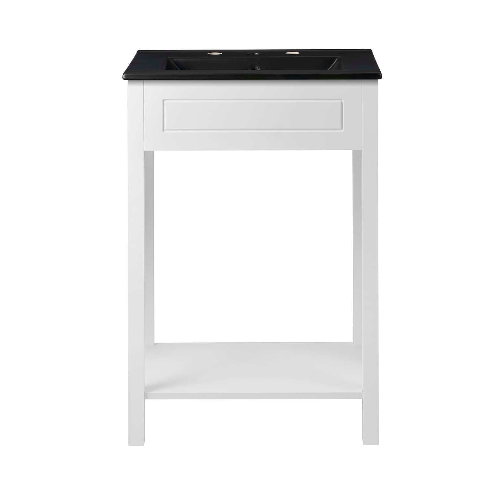 Modway Bathroom Vanity - Altura 24" Bathroom Vanity White Black