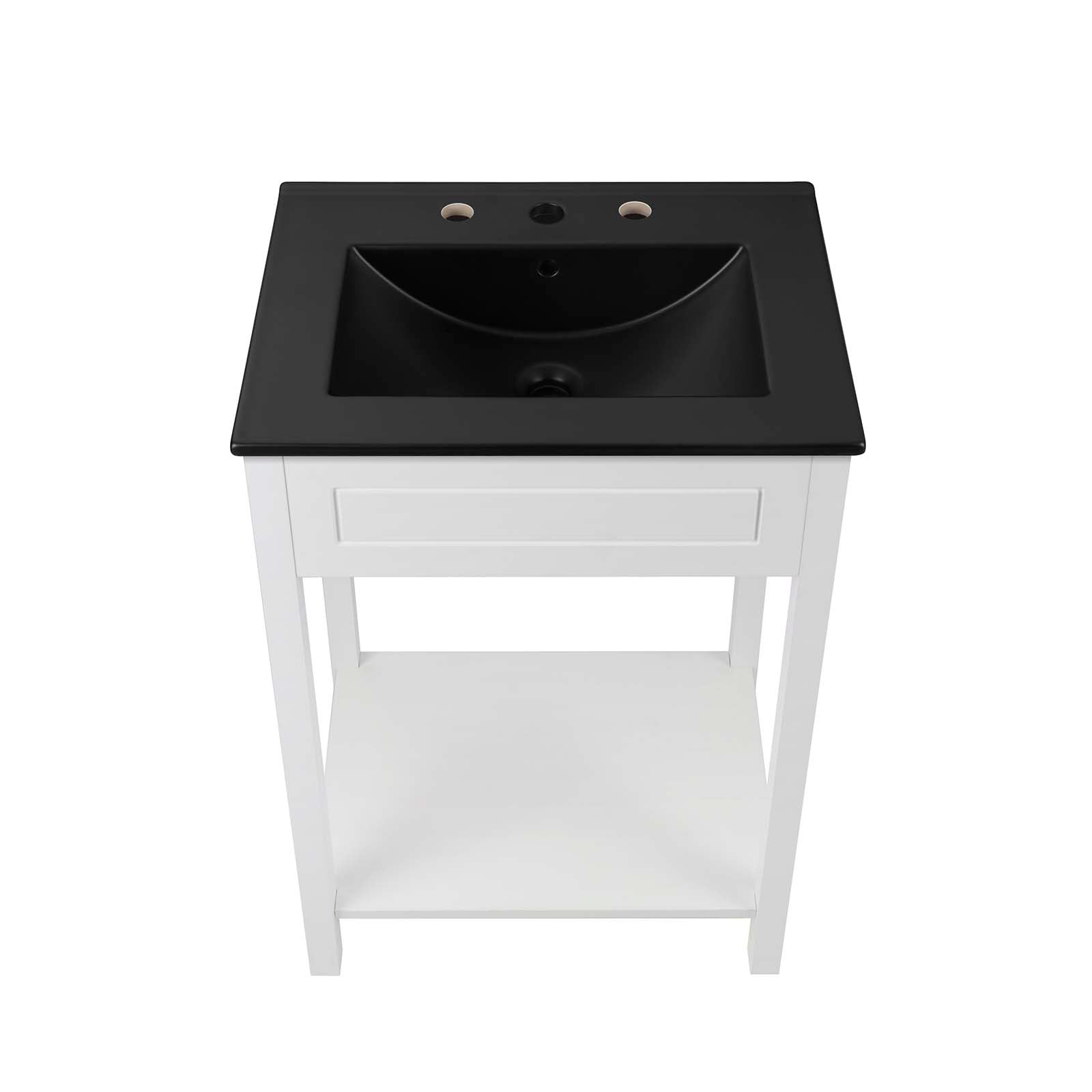 Modway Bathroom Vanity - Altura 24" Bathroom Vanity White Black