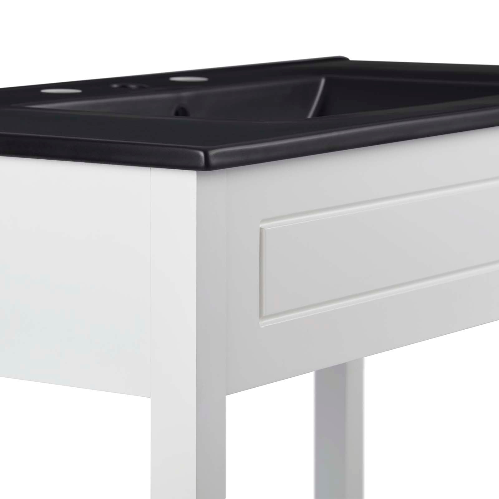 Modway Bathroom Vanity - Altura 24" Bathroom Vanity White Black