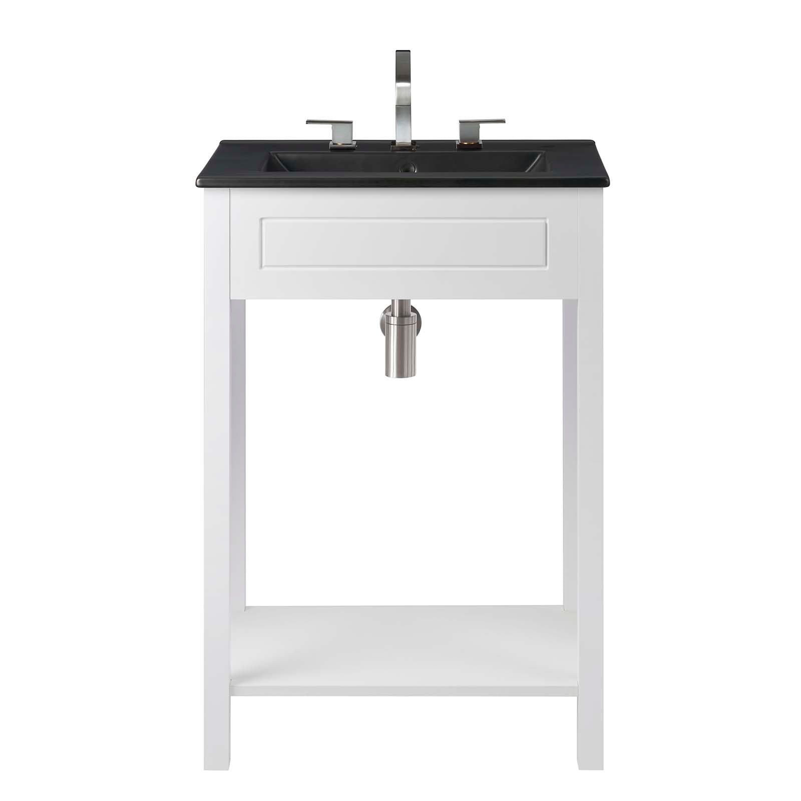 Modway Bathroom Vanity - Altura 24" Bathroom Vanity White Black