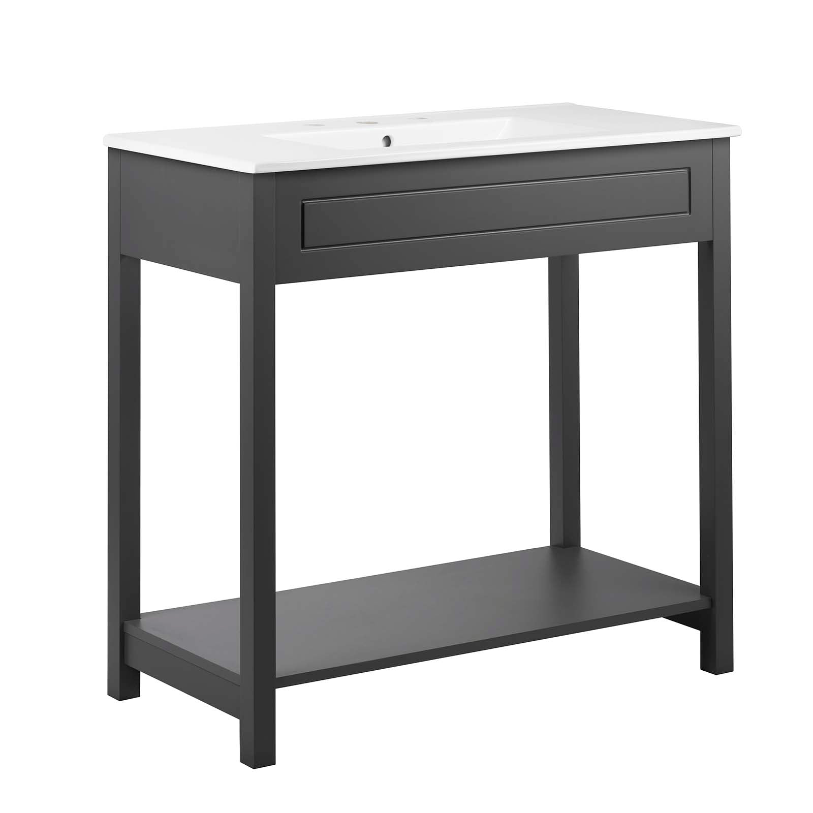 Modway Bathroom Vanity - Altura 36" Bathroom Vanity Gray White