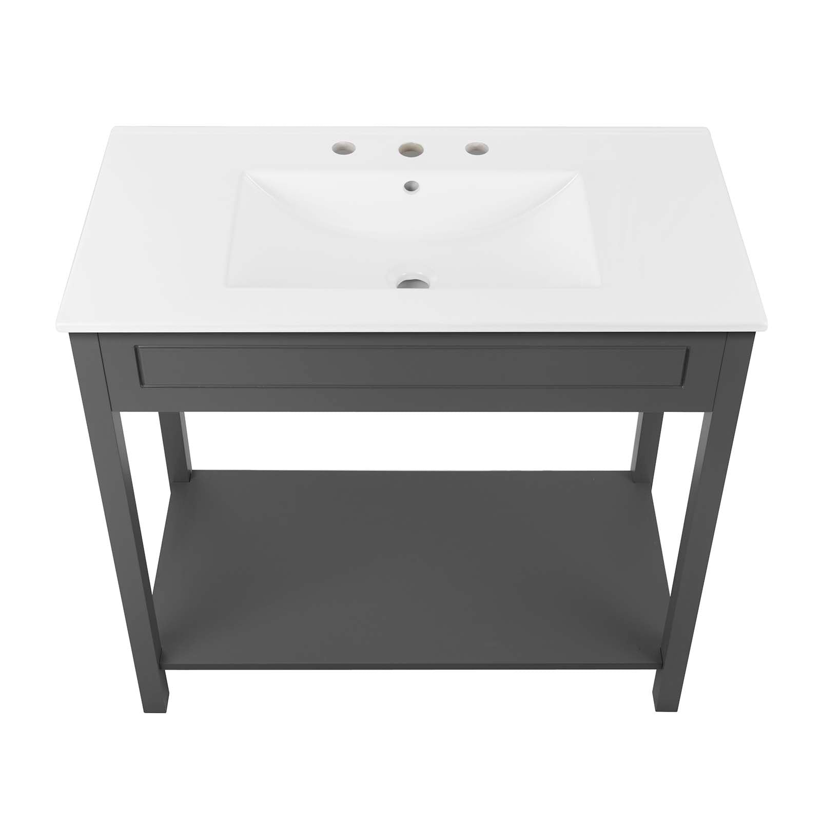 Modway Bathroom Vanity - Altura 36" Bathroom Vanity Gray White