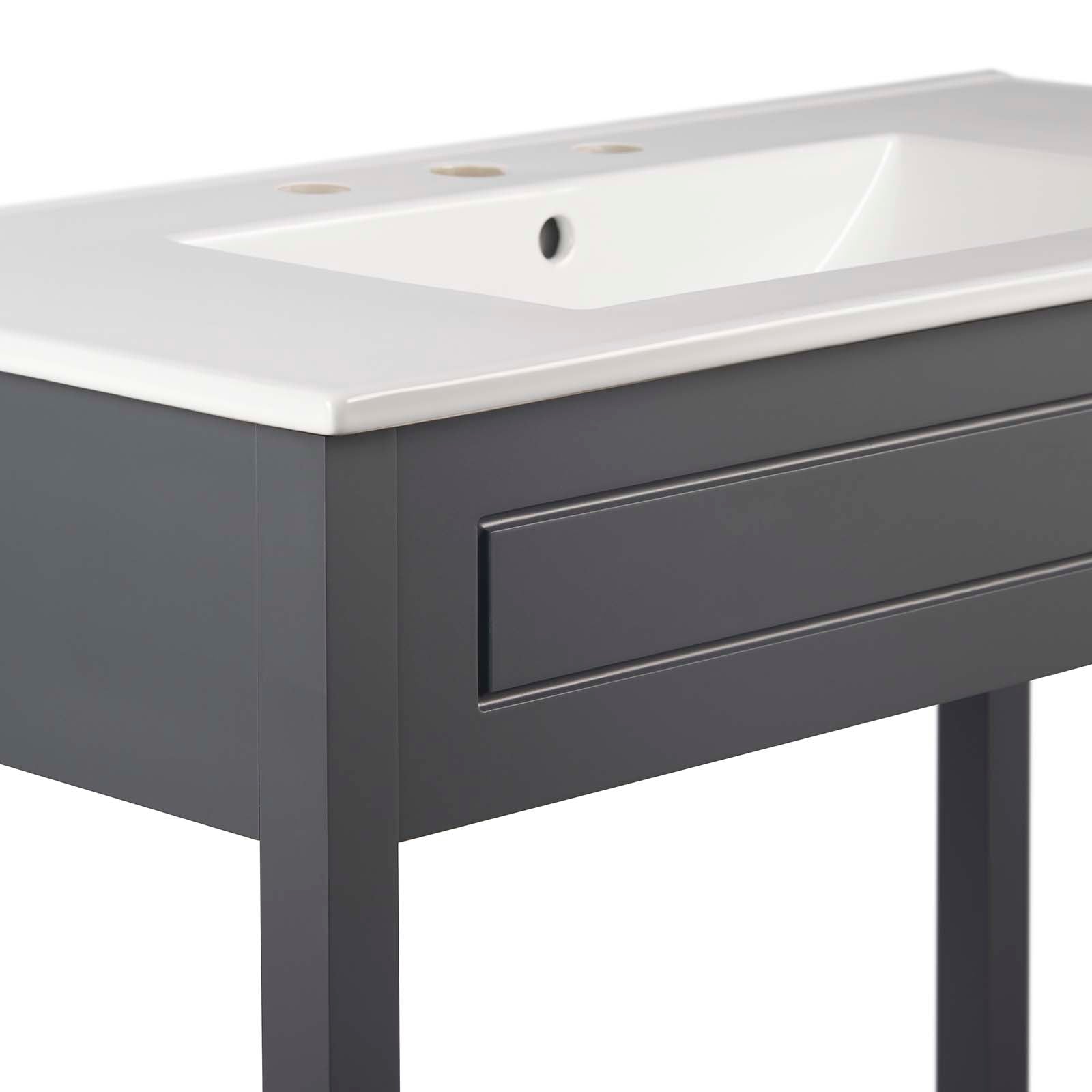 Modway Bathroom Vanity - Altura 36" Bathroom Vanity Gray White