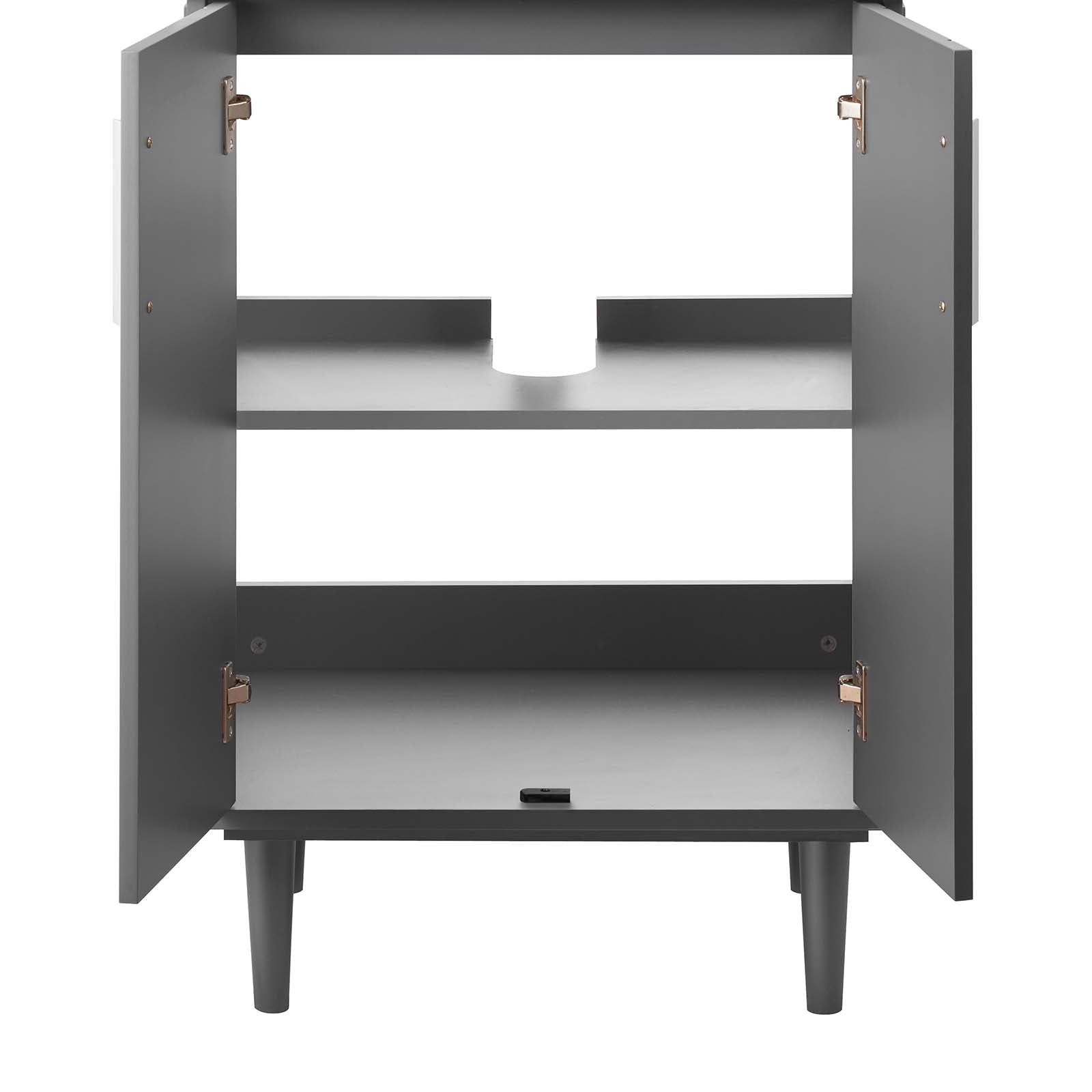 Modway Bathroom Vanity - Augusta 24" Bathroom Vanity Gray Black