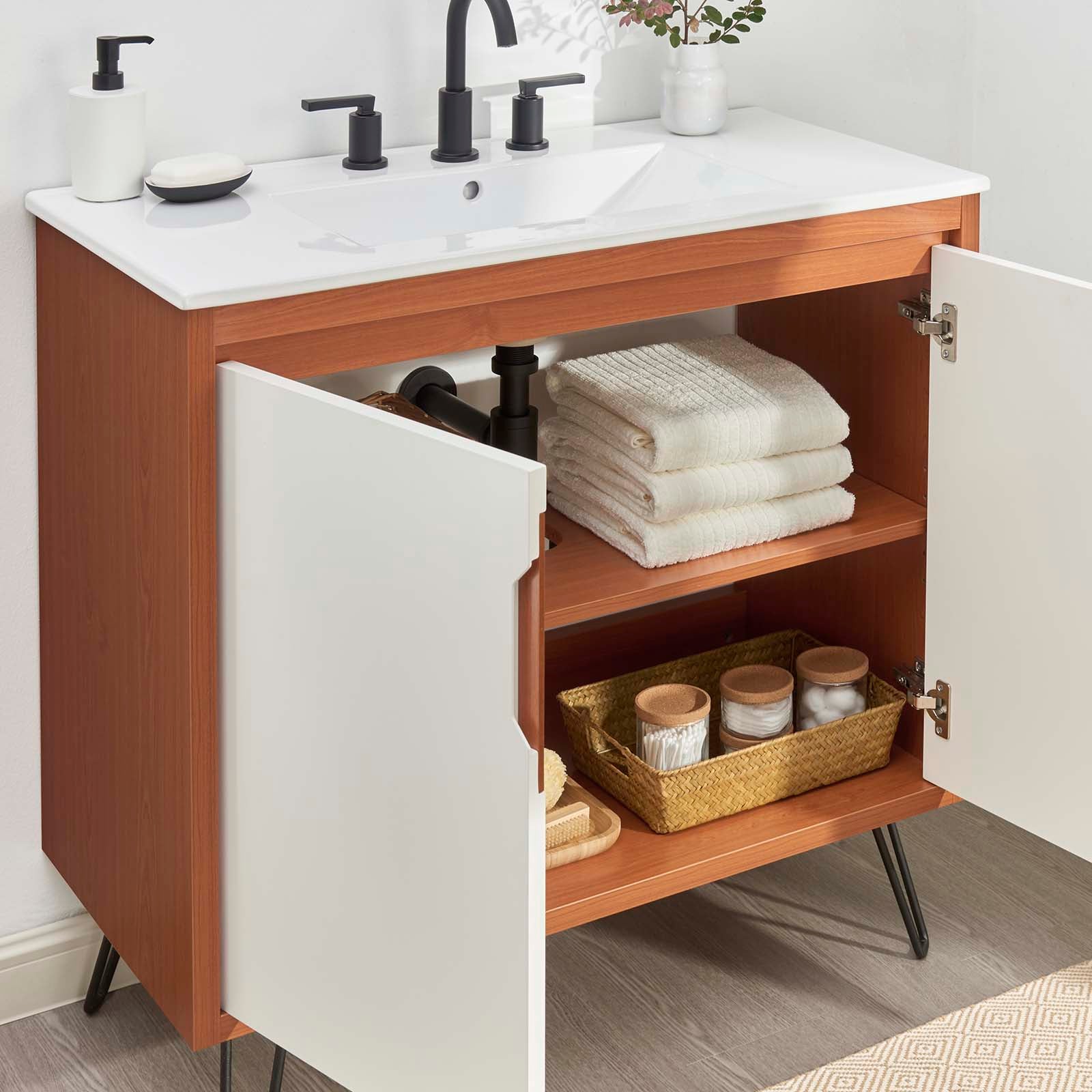 Modway Bathroom Vanity - Energize 36" Bathroom Vanity Cherry