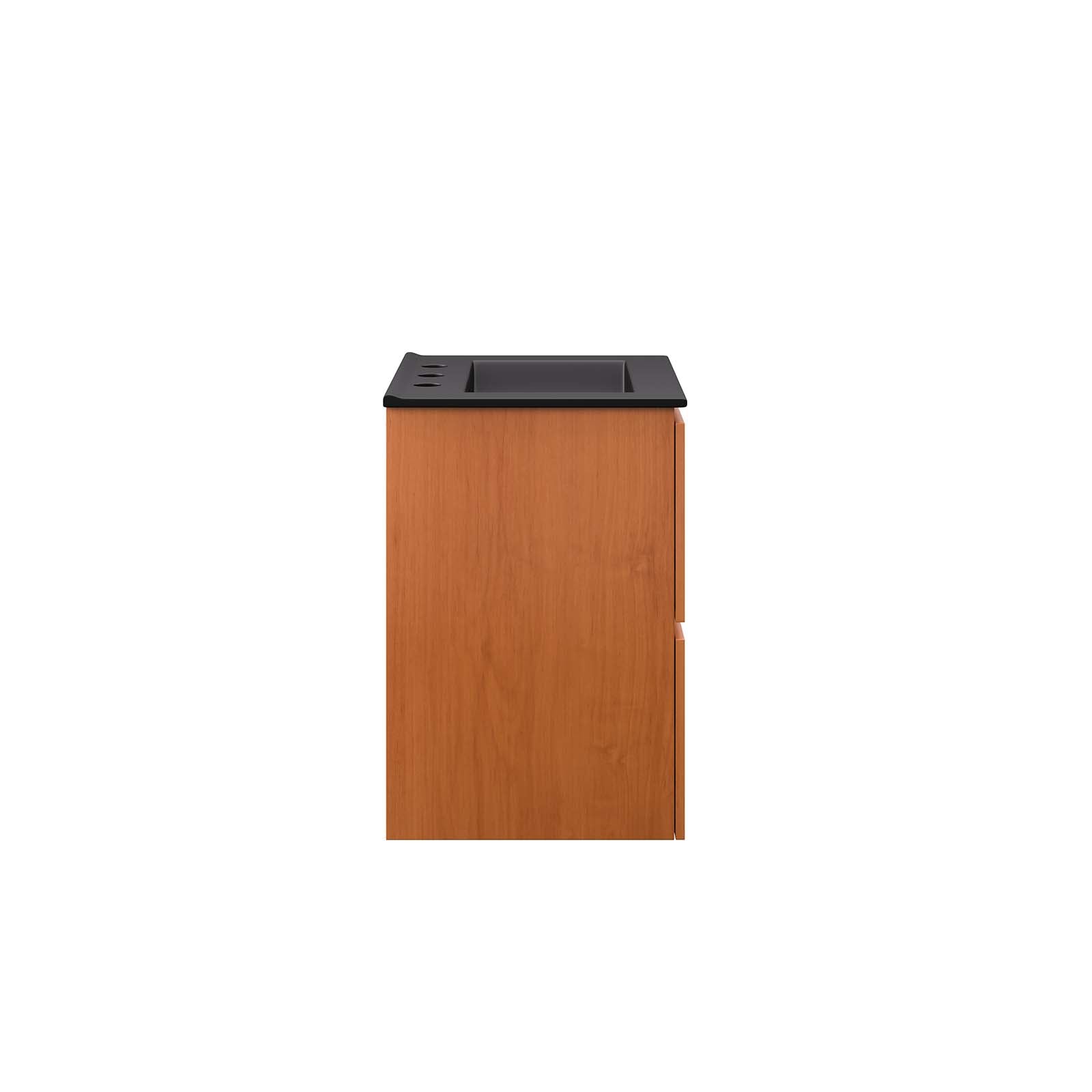 Modway Bathroom Vanity - Scenic 18" Wall-Mount Bathroom Vanity Cherry Black