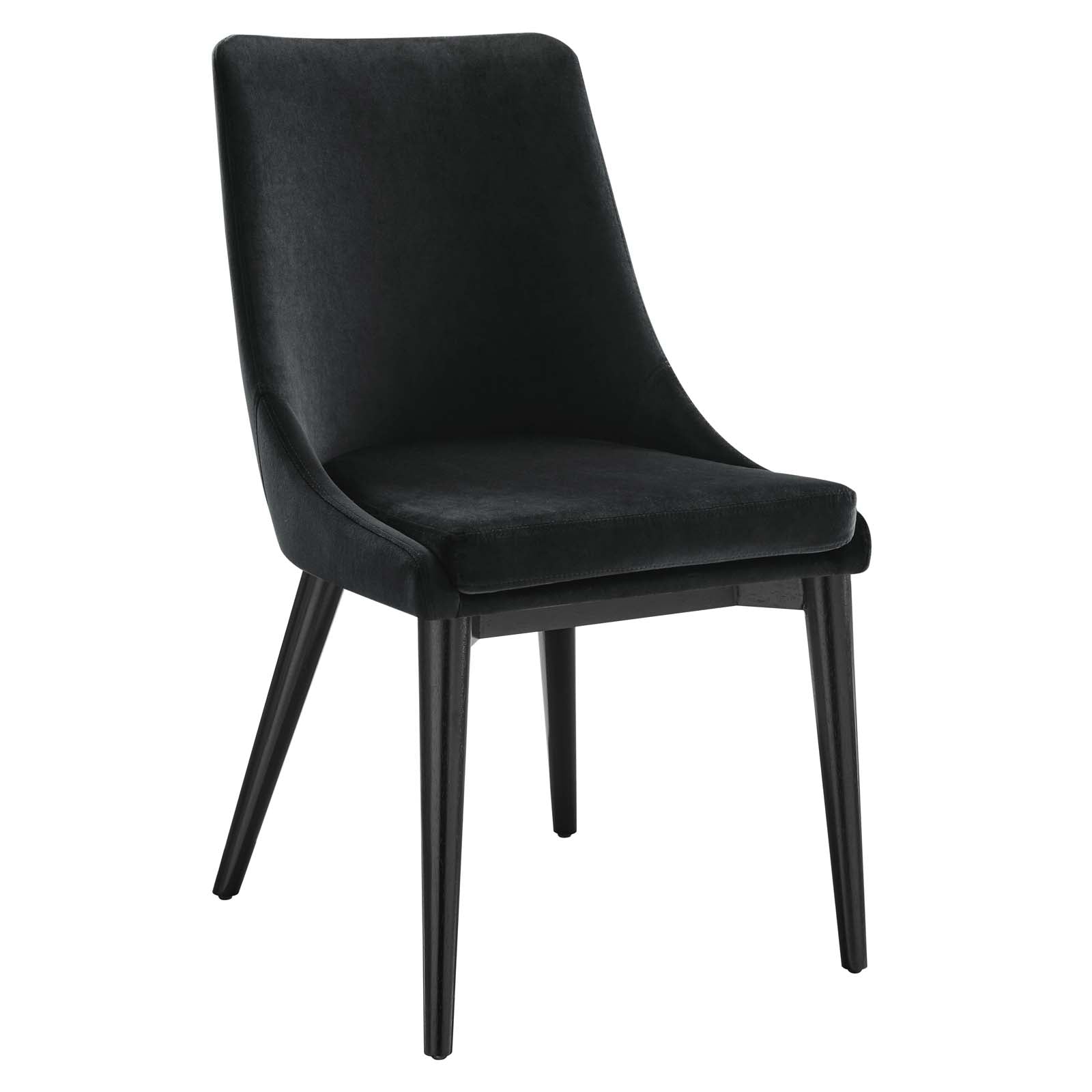 Modway Dining Chairs - Viscount Accent Performance Velvet Dining Chairs Set Of 2 Black